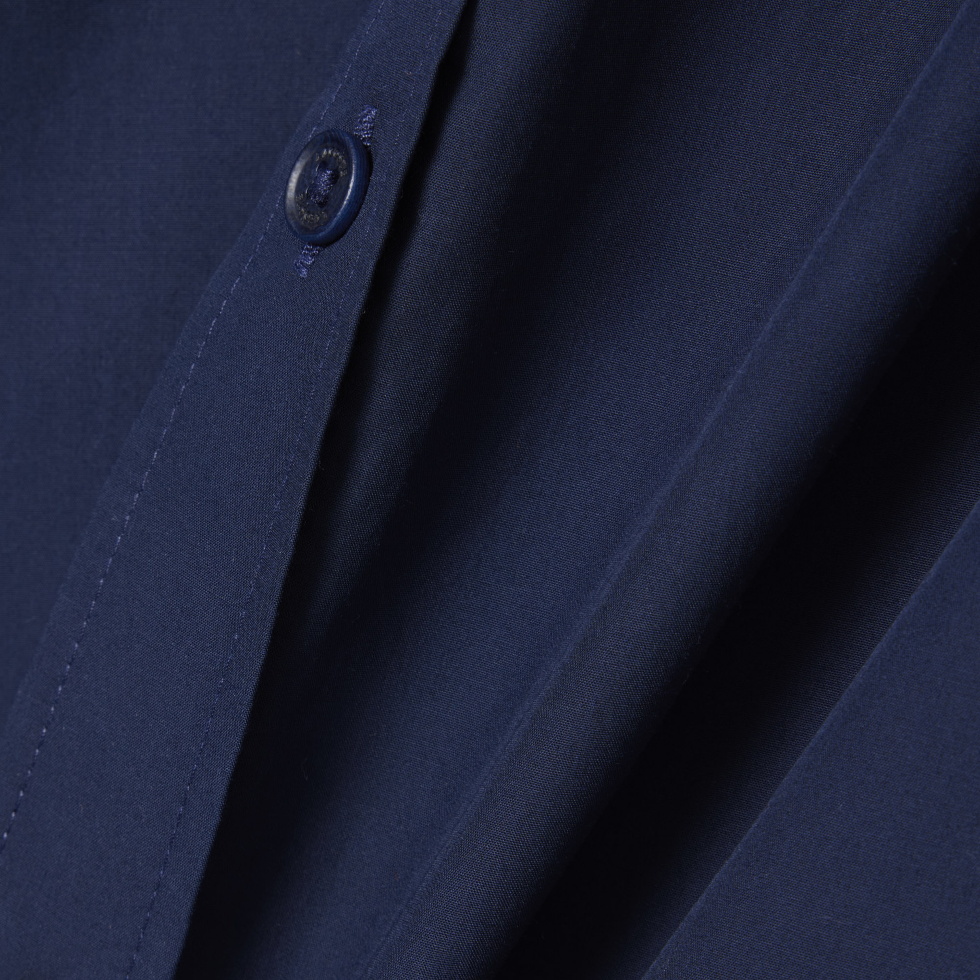 Erkek Regular Fit Düğmeli Yaka Lacivert Gömlek