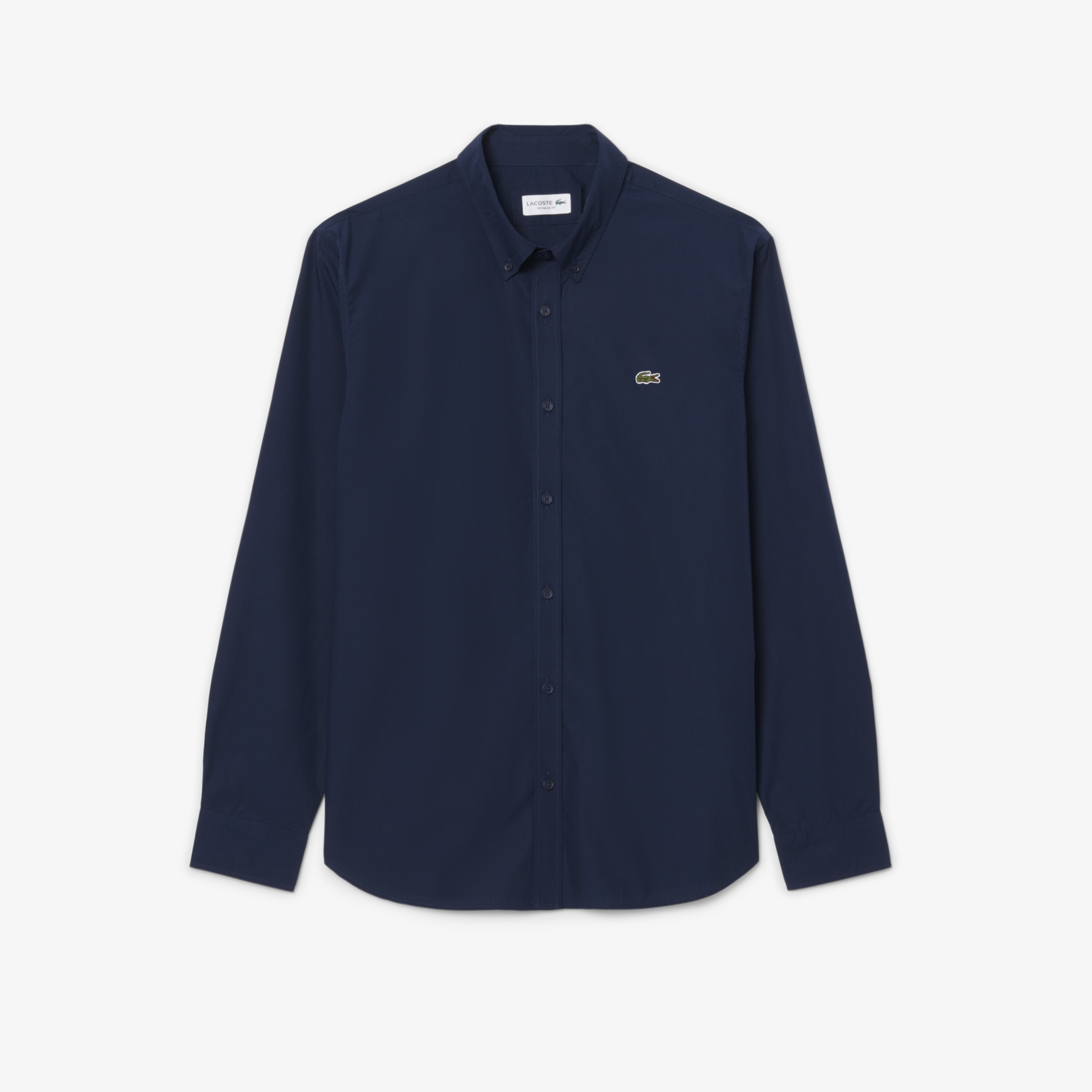 Erkek Regular Fit Düğmeli Yaka Lacivert Gömlek