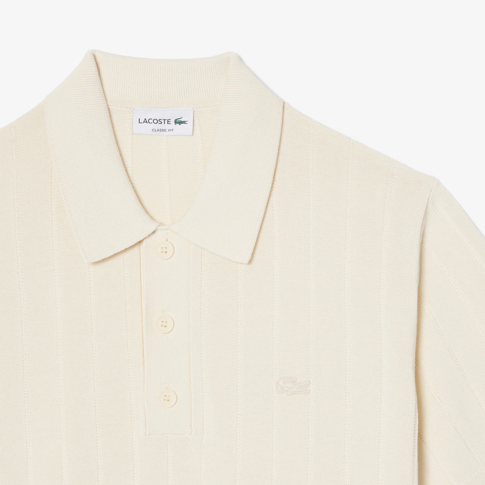 Erkek Classic Fit Kısa Kollu Polo Yaka Krem Triko