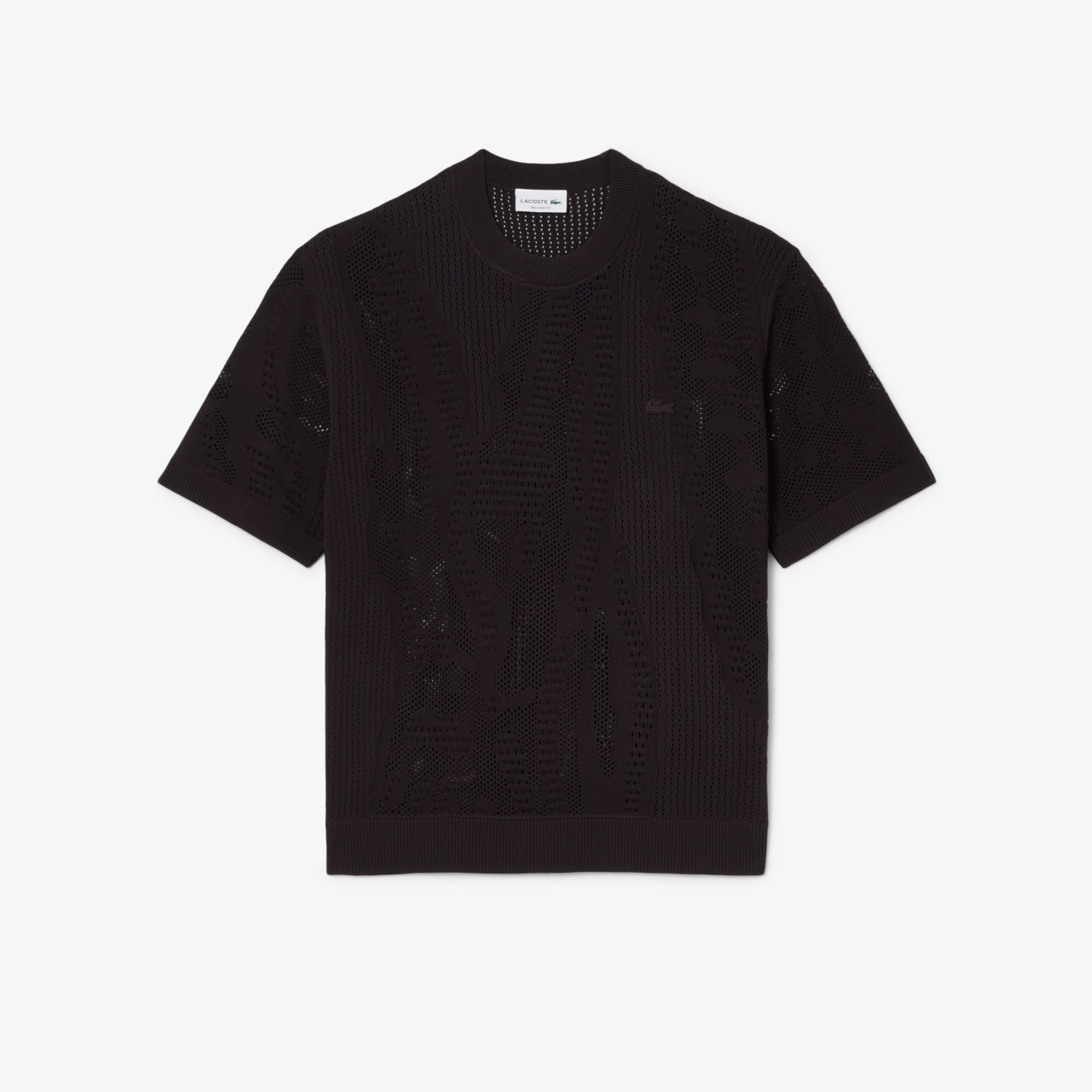 Lacoste Erkek Relaxed Fit Kısa Kollu Polo Yaka Kahverengi Triko görsel 5