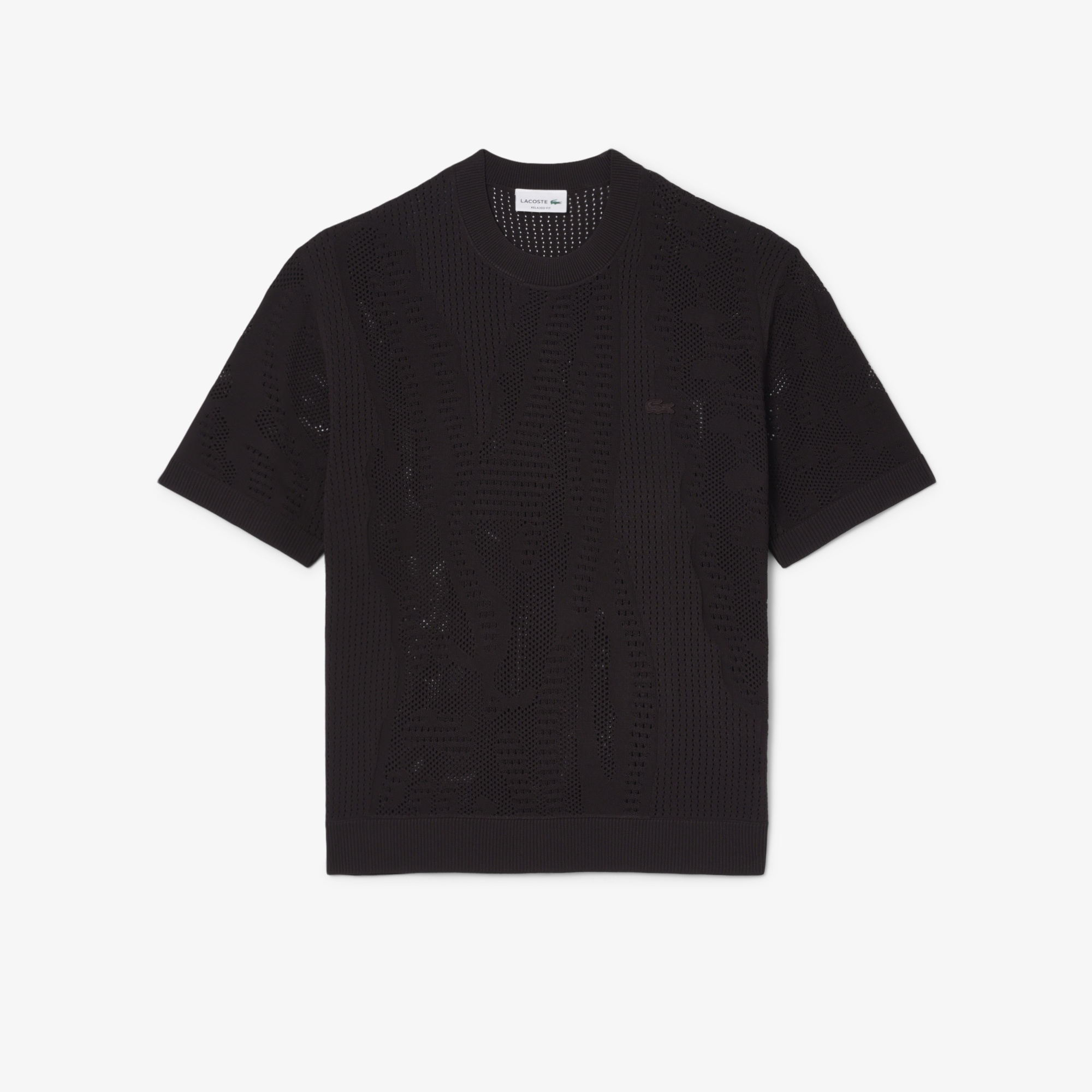 Erkek Relaxed Fit Kısa Kollu Polo Yaka Kahverengi Triko