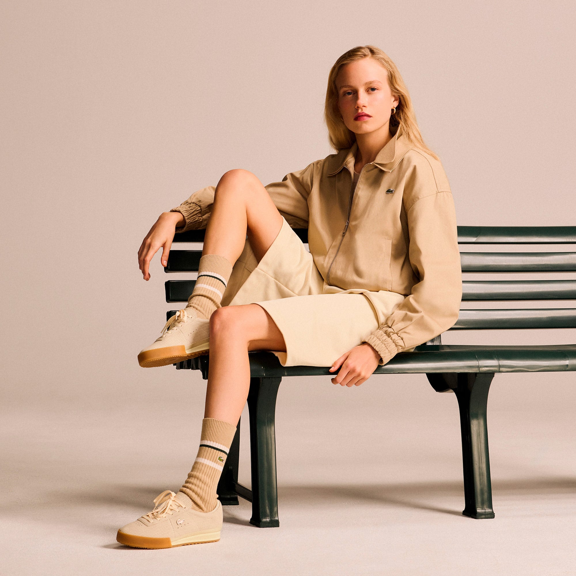Lacoste Aura Kadın Bej Sneaker görsel 7