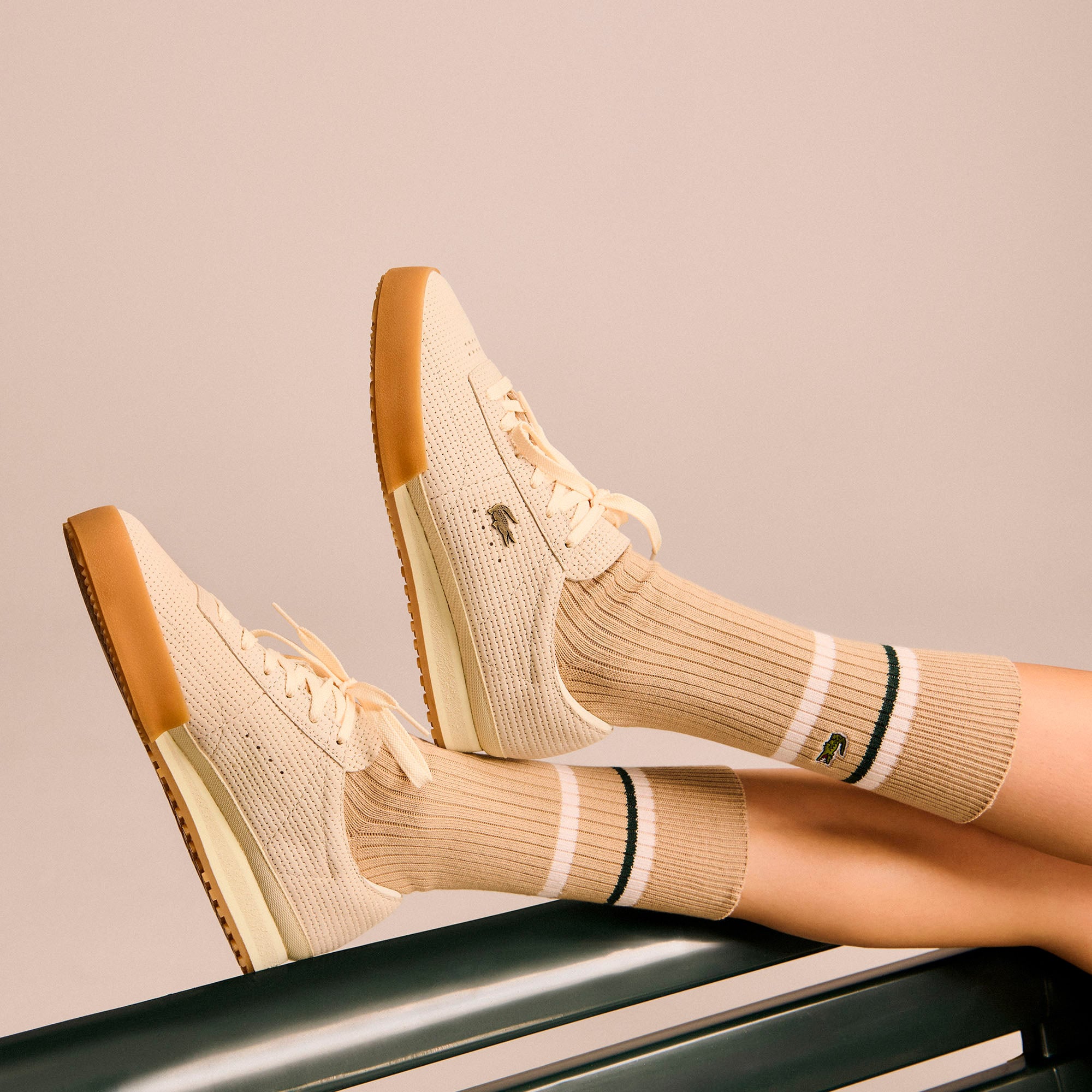 Lacoste Aura Kadın Bej Sneaker görsel 8