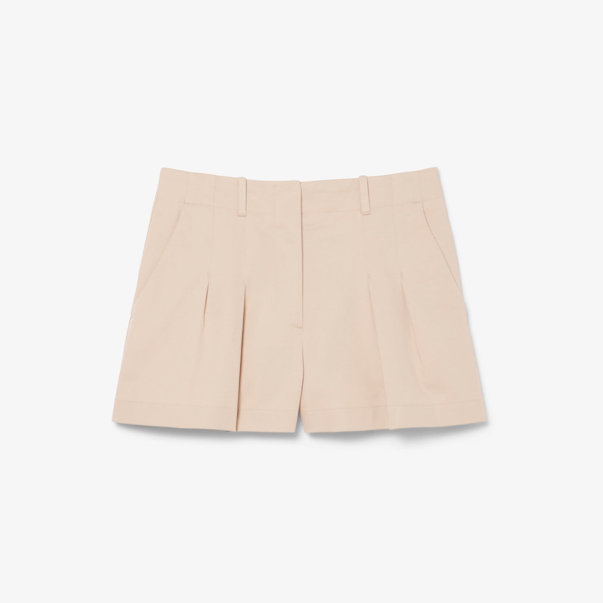 Lacoste Kadın Oversize Fit Bej Şort görsel 5