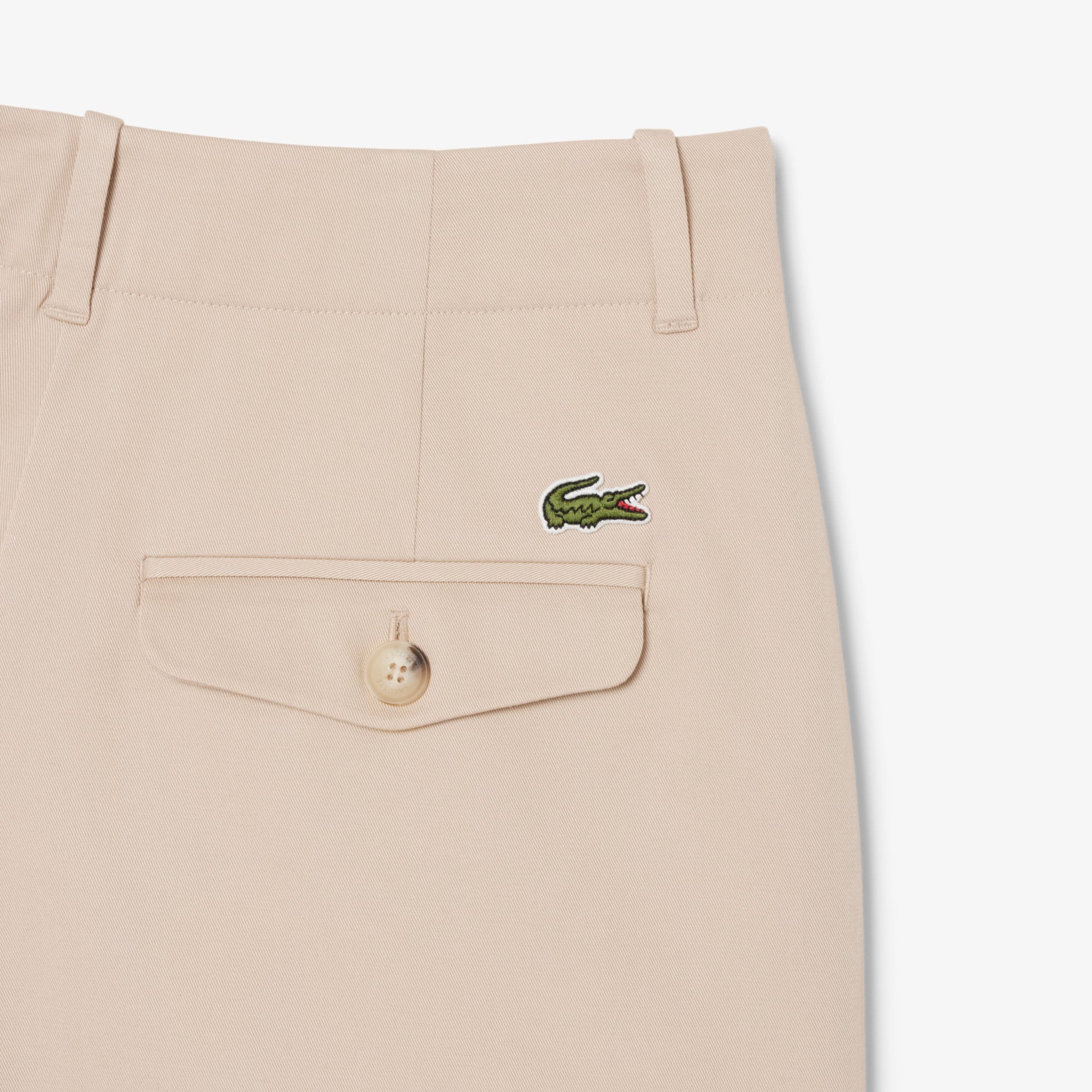 Lacoste Kadın Oversize Fit Bej Şort görsel 7