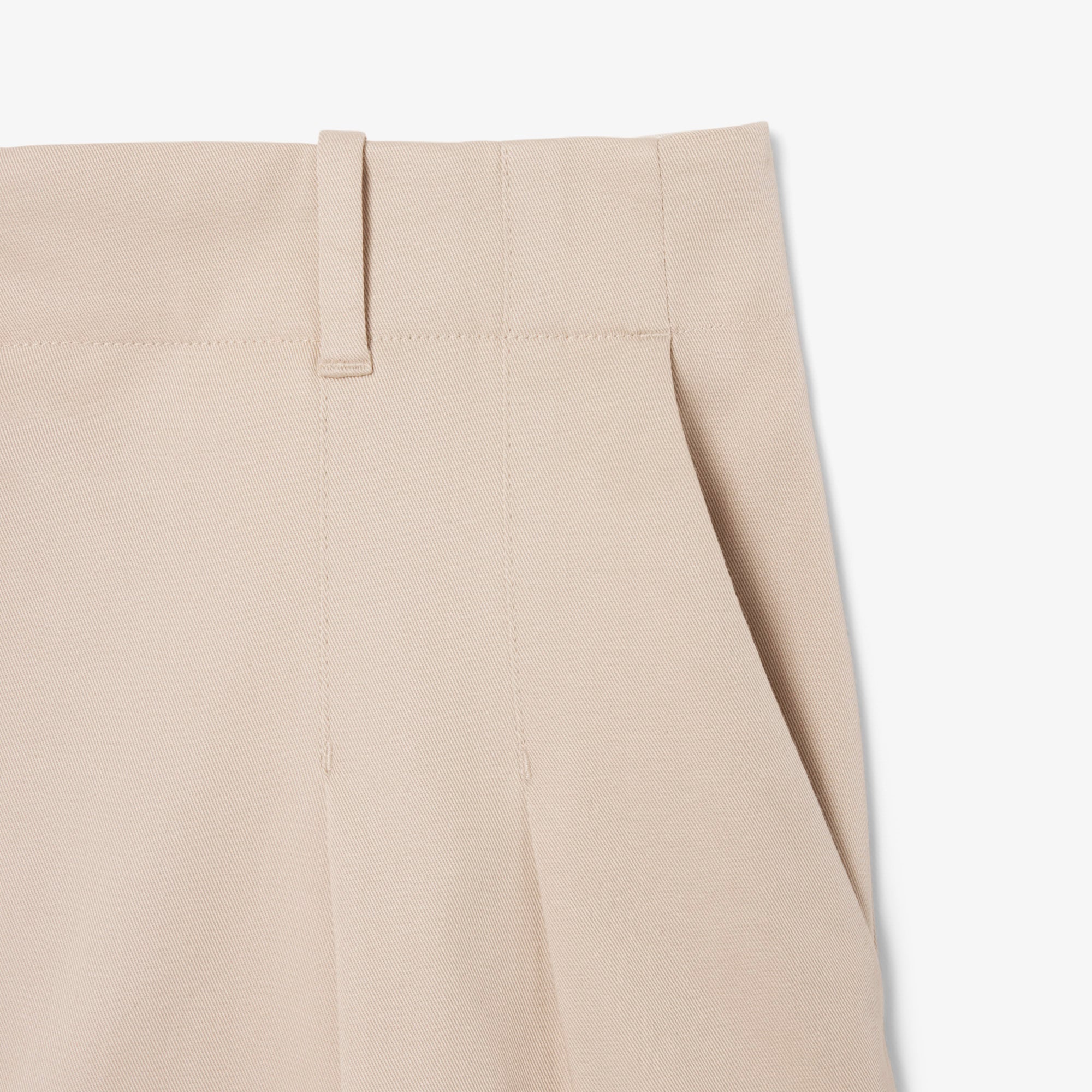 Lacoste Kadın Oversize Fit Bej Şort görsel 6