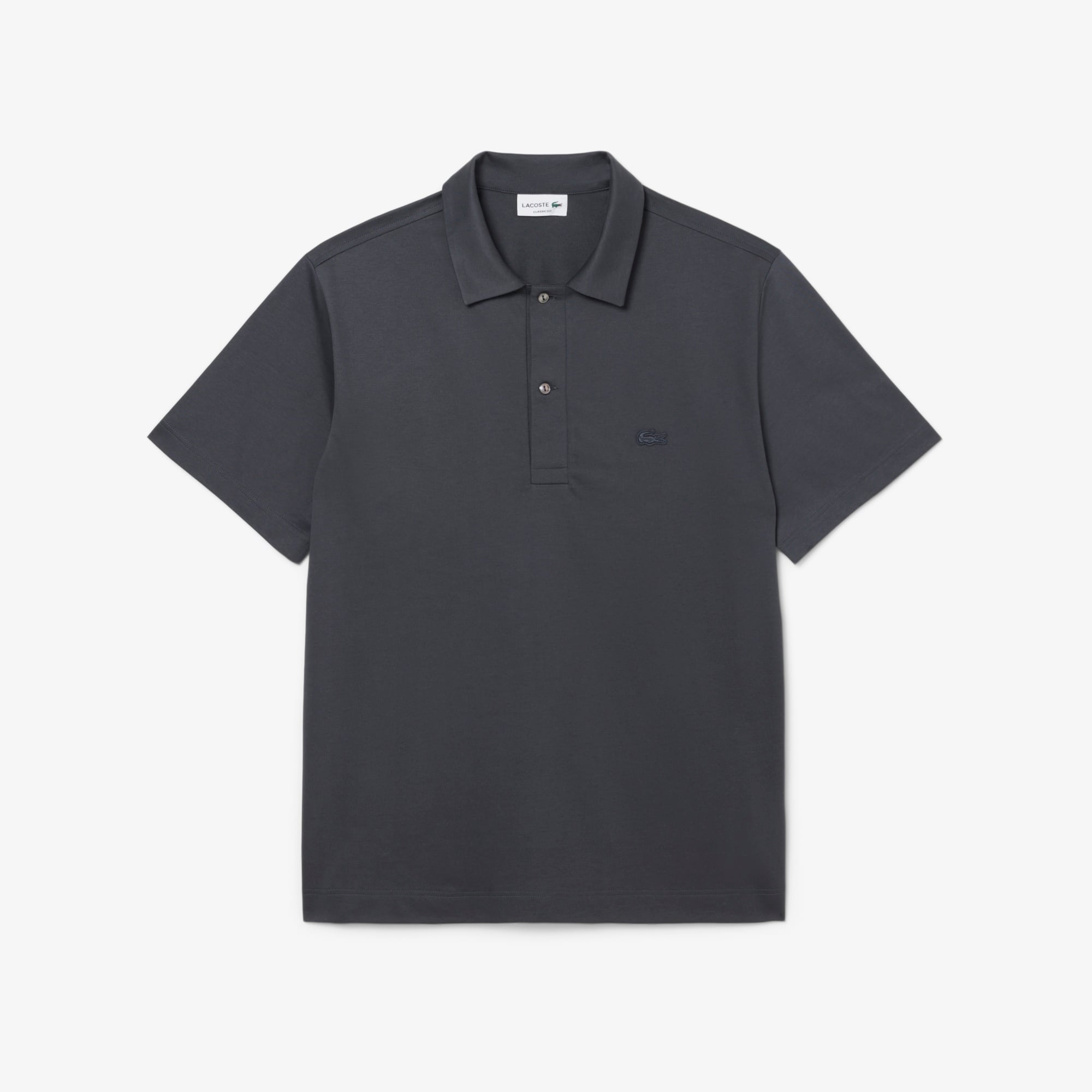 Erkek Classic Fit Koyu Gri Polo
