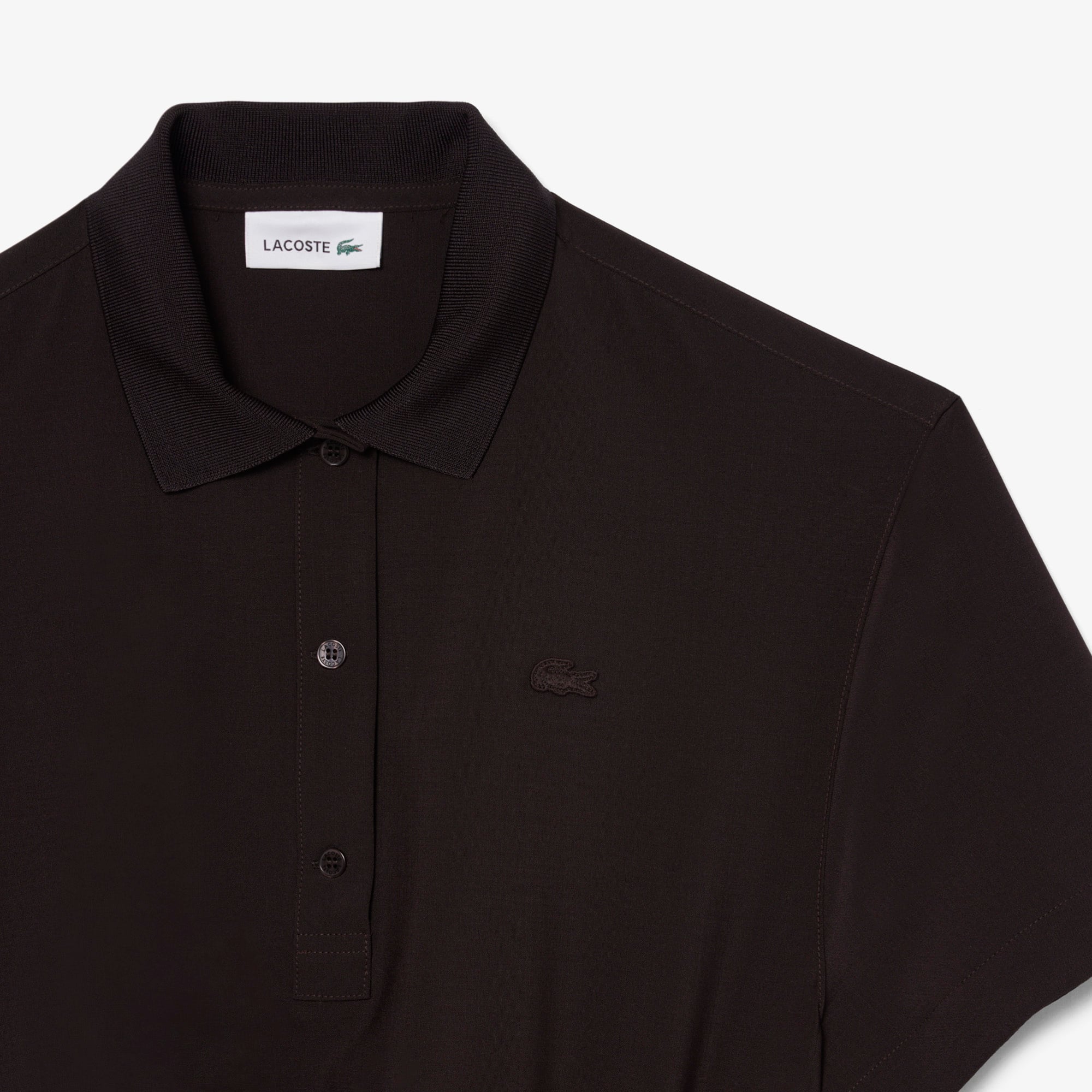 Lacoste Kadın Regular Fit Kısa Kollu Polo Yaka Koyu Kahverengi Elbise görsel 6