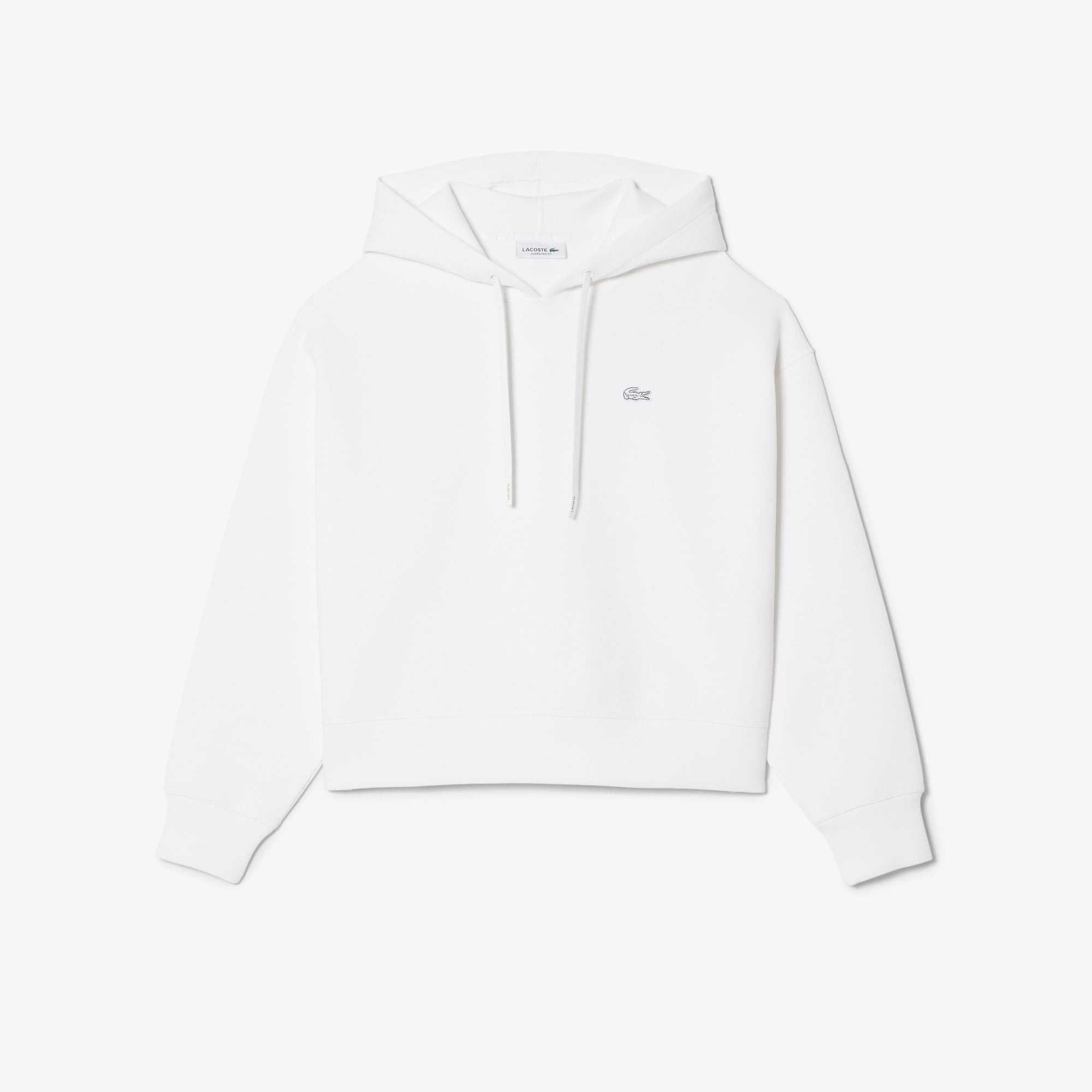 Kadın Oversize Fit Kapüşonlu Beyaz Sweatshirt