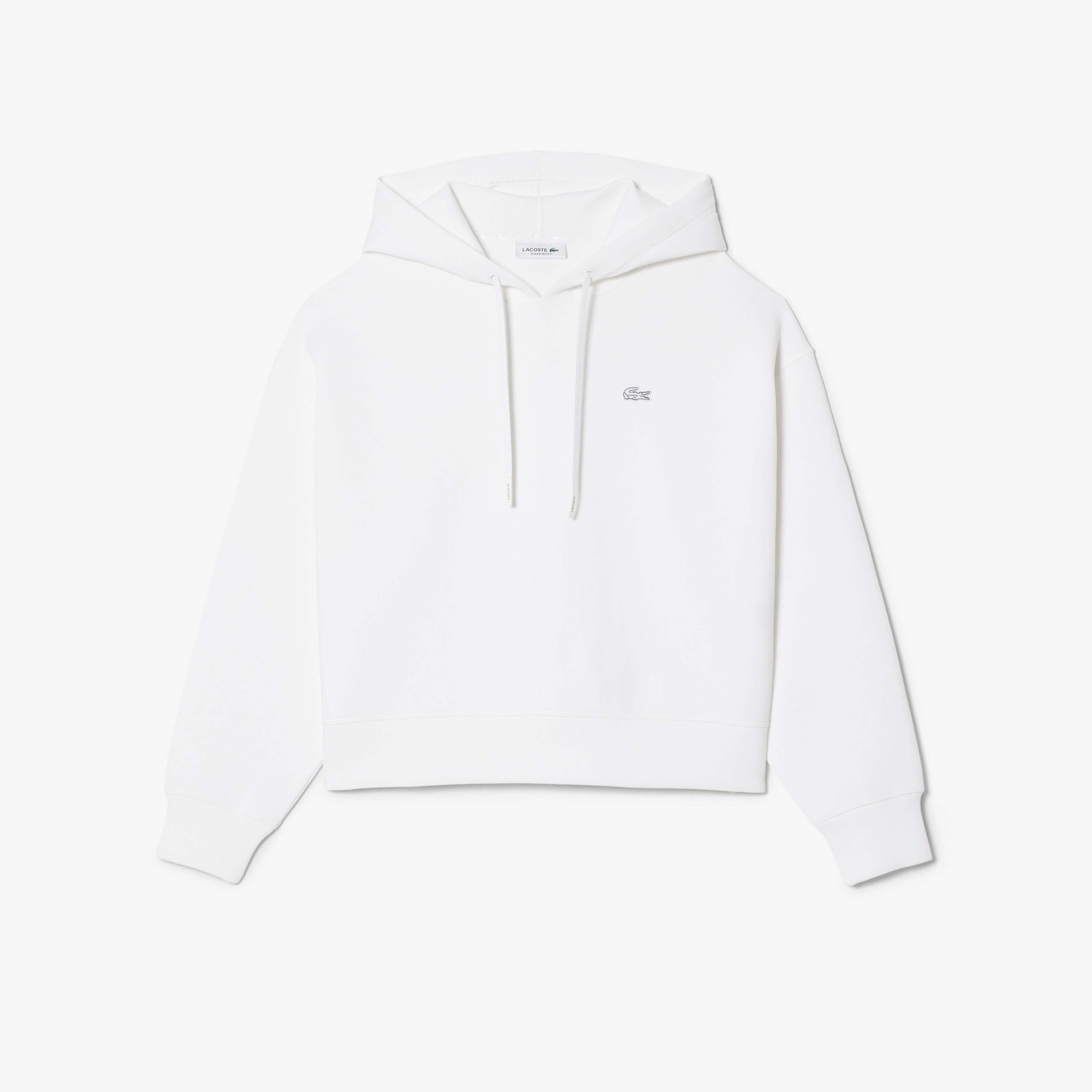 Kadın Oversize Fit Kapüşonlu Beyaz Sweatshirt