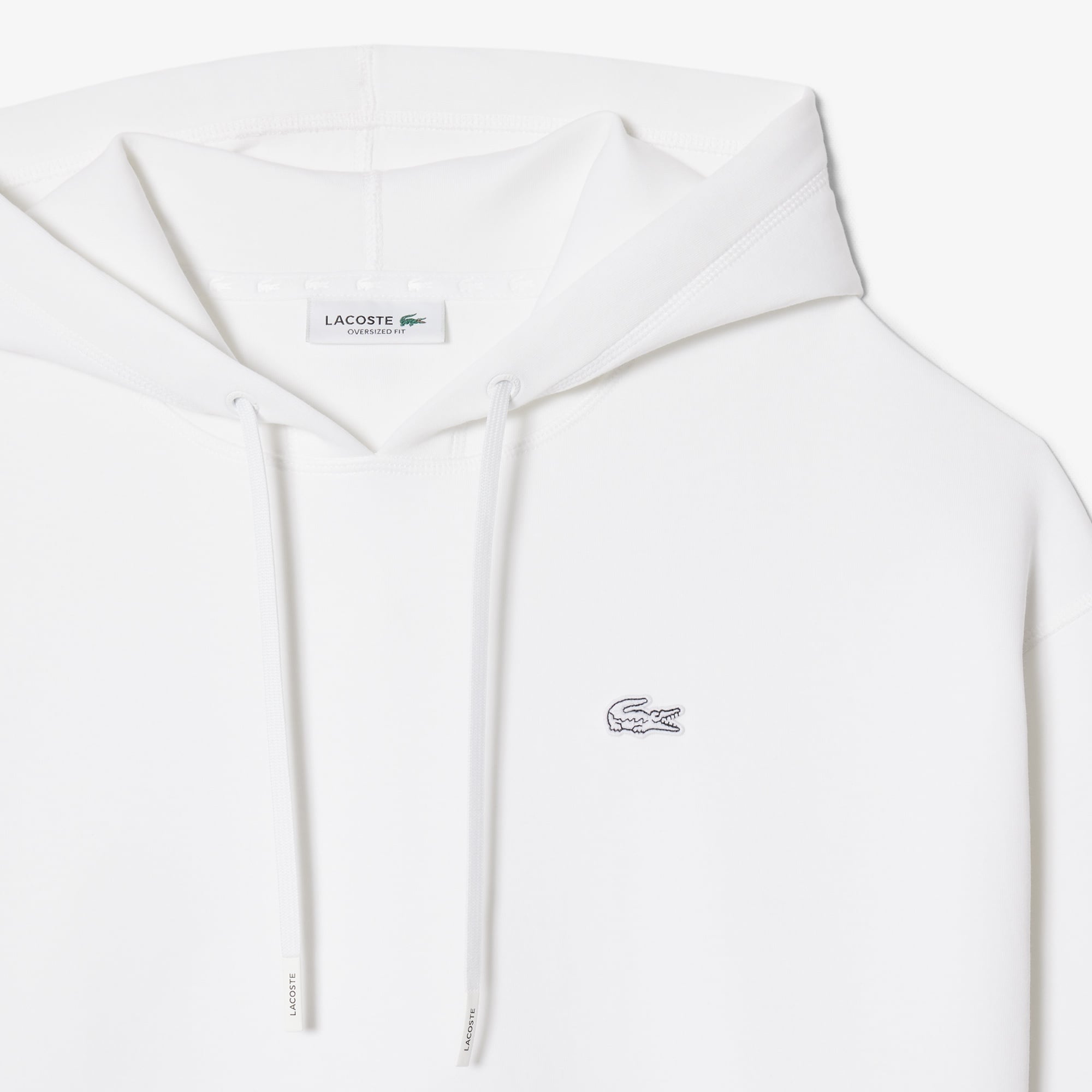 Kadın Oversize Fit Kapüşonlu Beyaz Sweatshirt