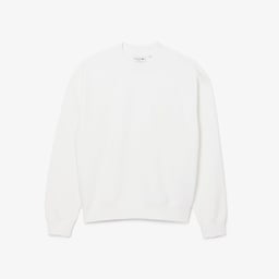 Erkek Loose Fit Bisiklet Yaka Beyaz Sweatshirt Beyaz