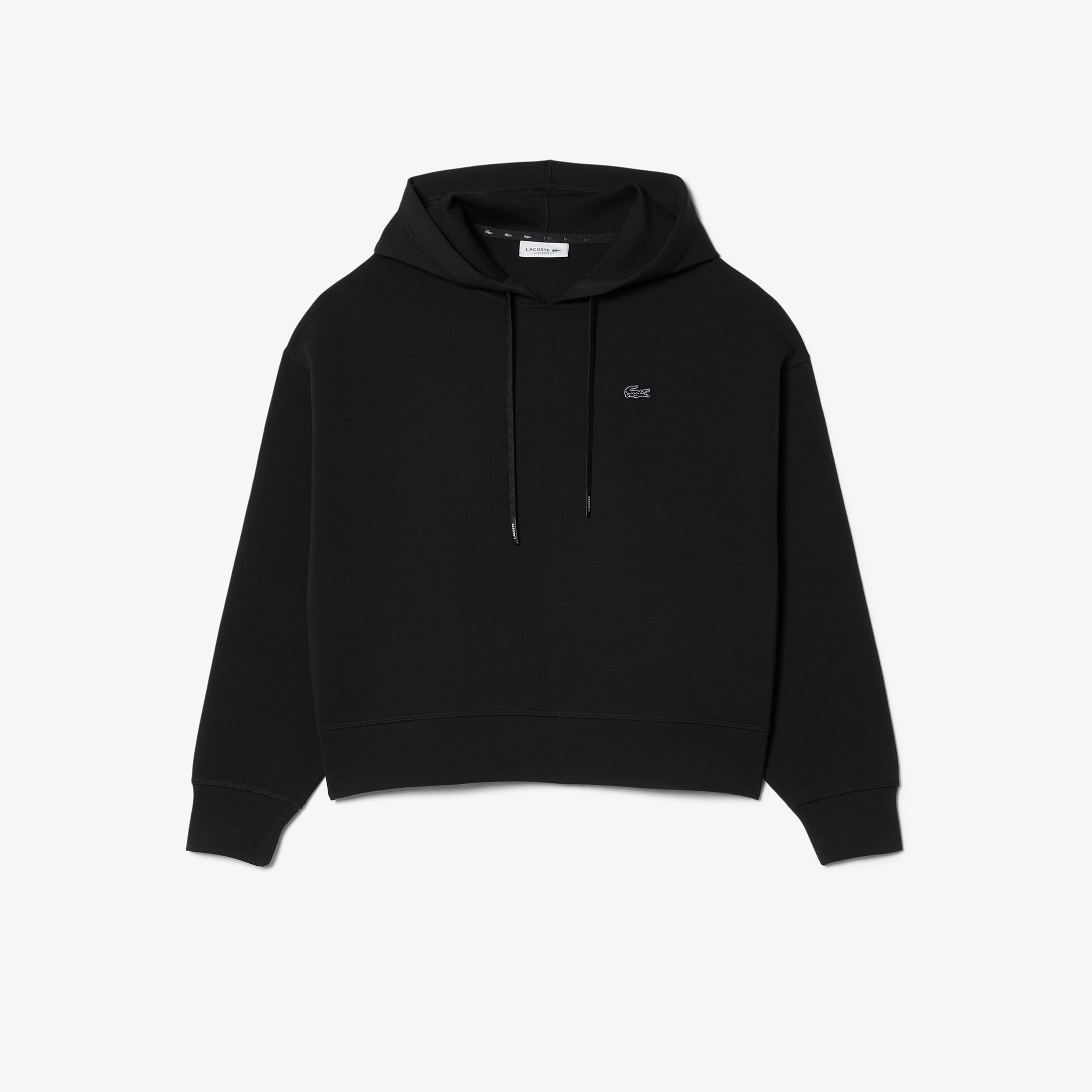 Kadın Oversize Fit Kapüşonlu Siyah Sweatshirt