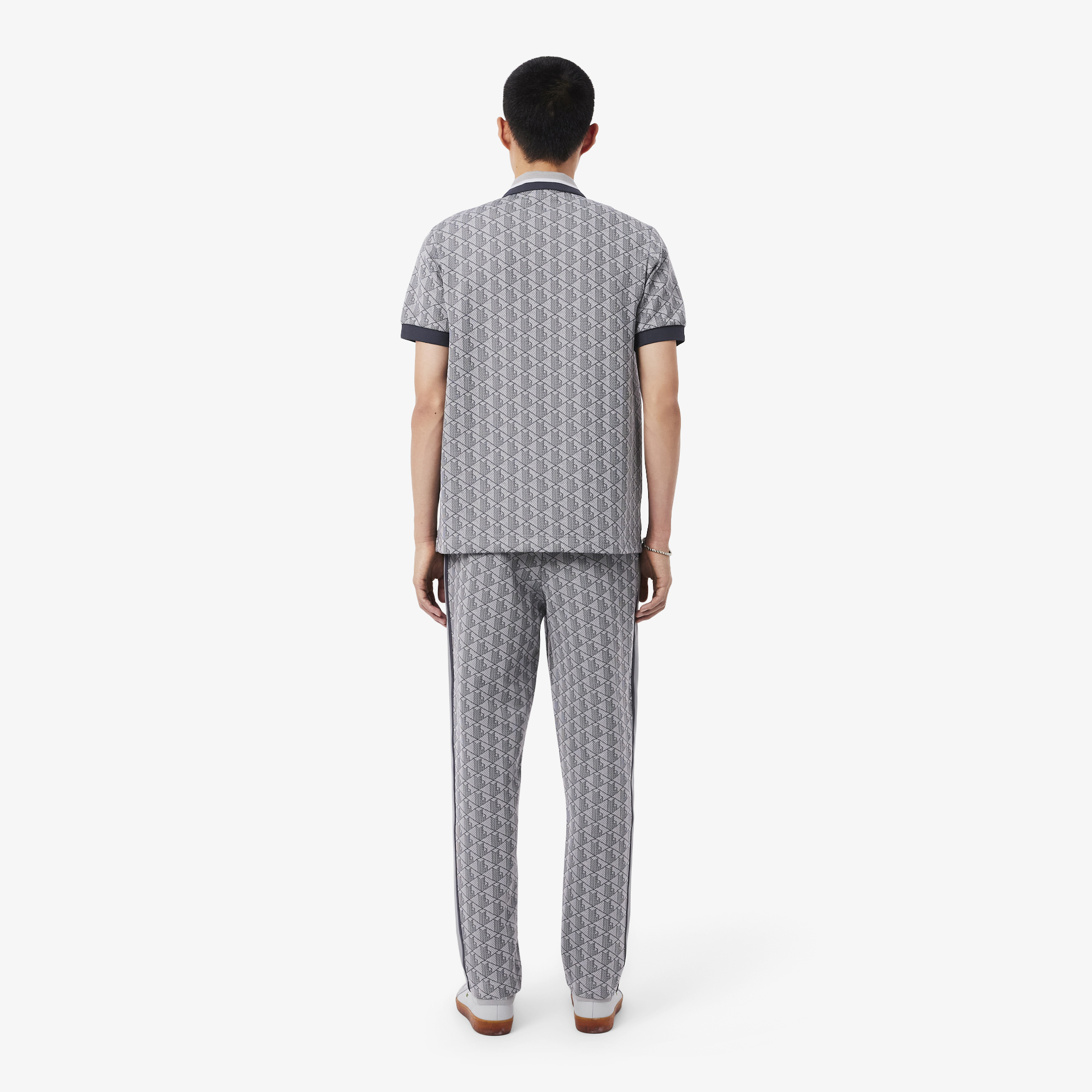 Lacoste Erkek Regular Fit Monogram Gri Eşofman Altı görsel 3