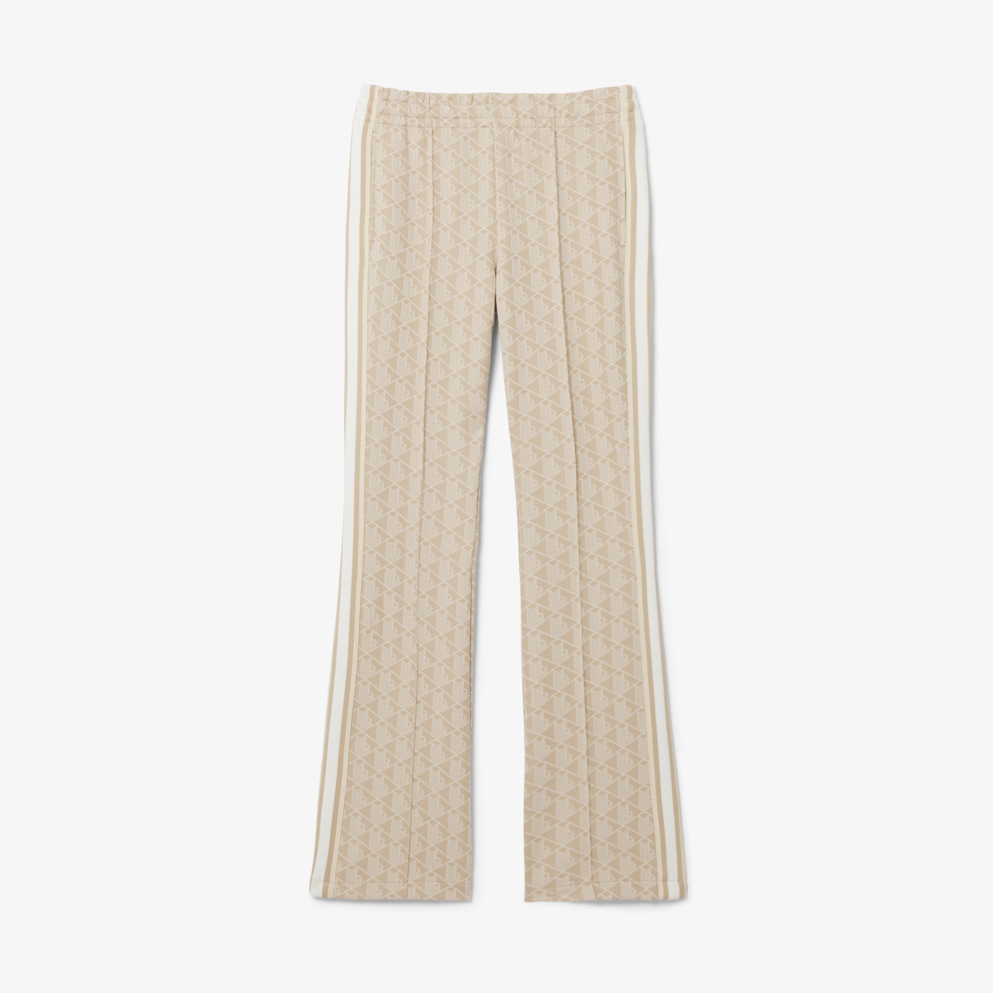 Kadın Flare Fit Monogram Bej Eşofman Altı