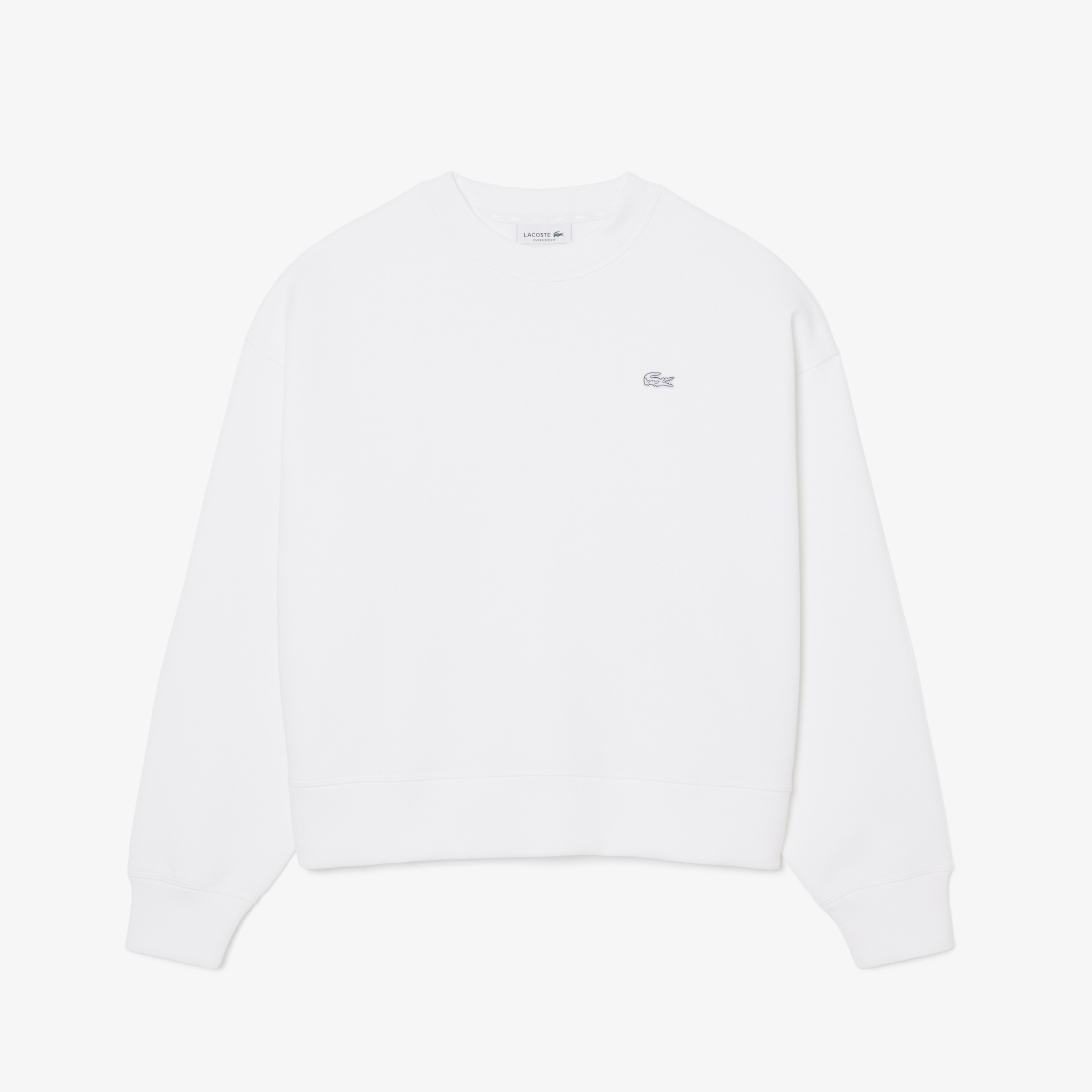 Kadın Oversize Fit Bisiklet Yaka Beyaz Sweatshirt Kadın Oversize Fit Bisiklet Yaka Beyaz Sweatshirt