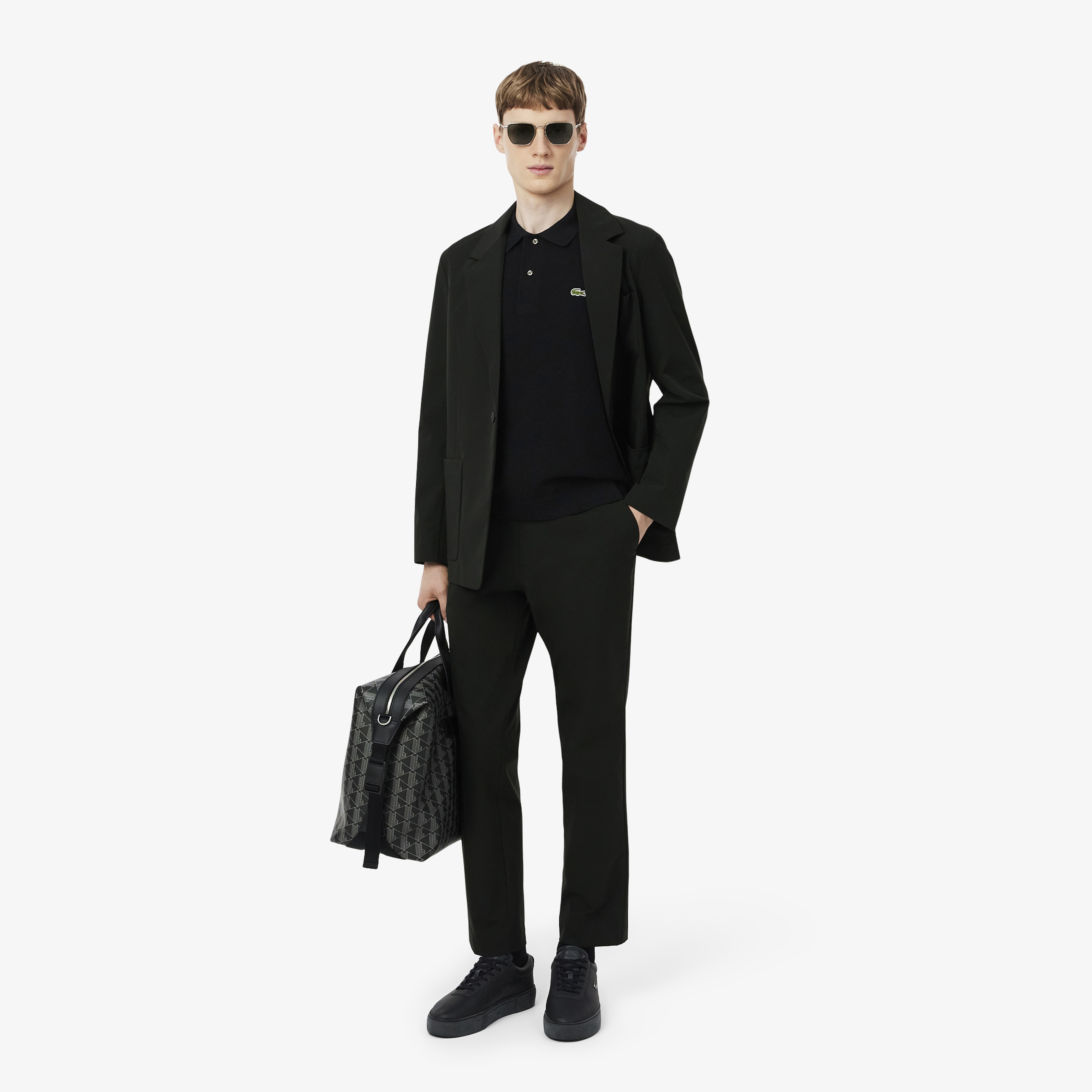 Erkek Classic Fit Kısa Kollu Polo Yaka Siyah Triko Erkek Classic Fit Kısa Kollu Polo Yaka Siyah Triko