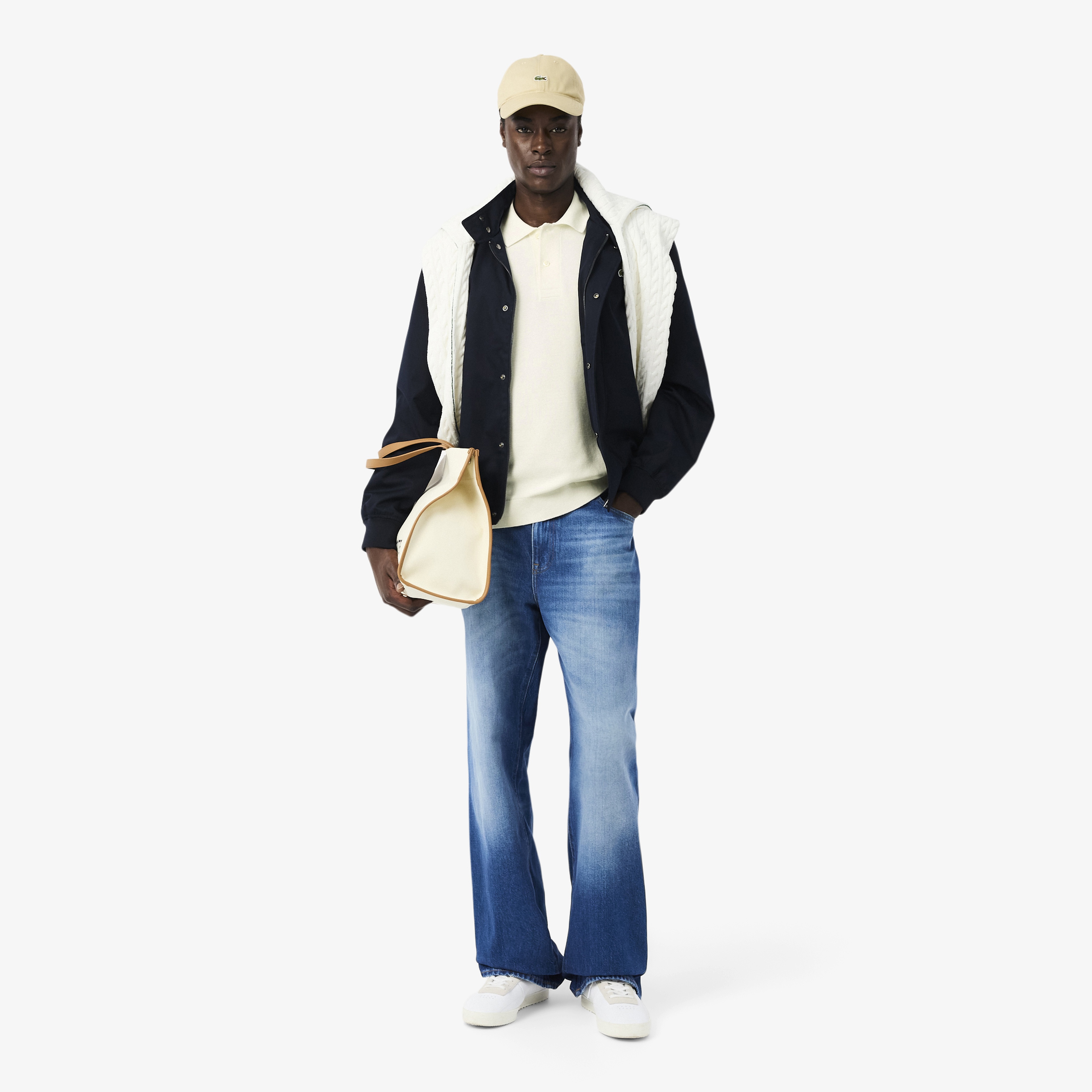 Erkek Classic Fit Kısa Kollu Polo Yaka Krem Triko Erkek Classic Fit Kısa Kollu Polo Yaka Krem Triko