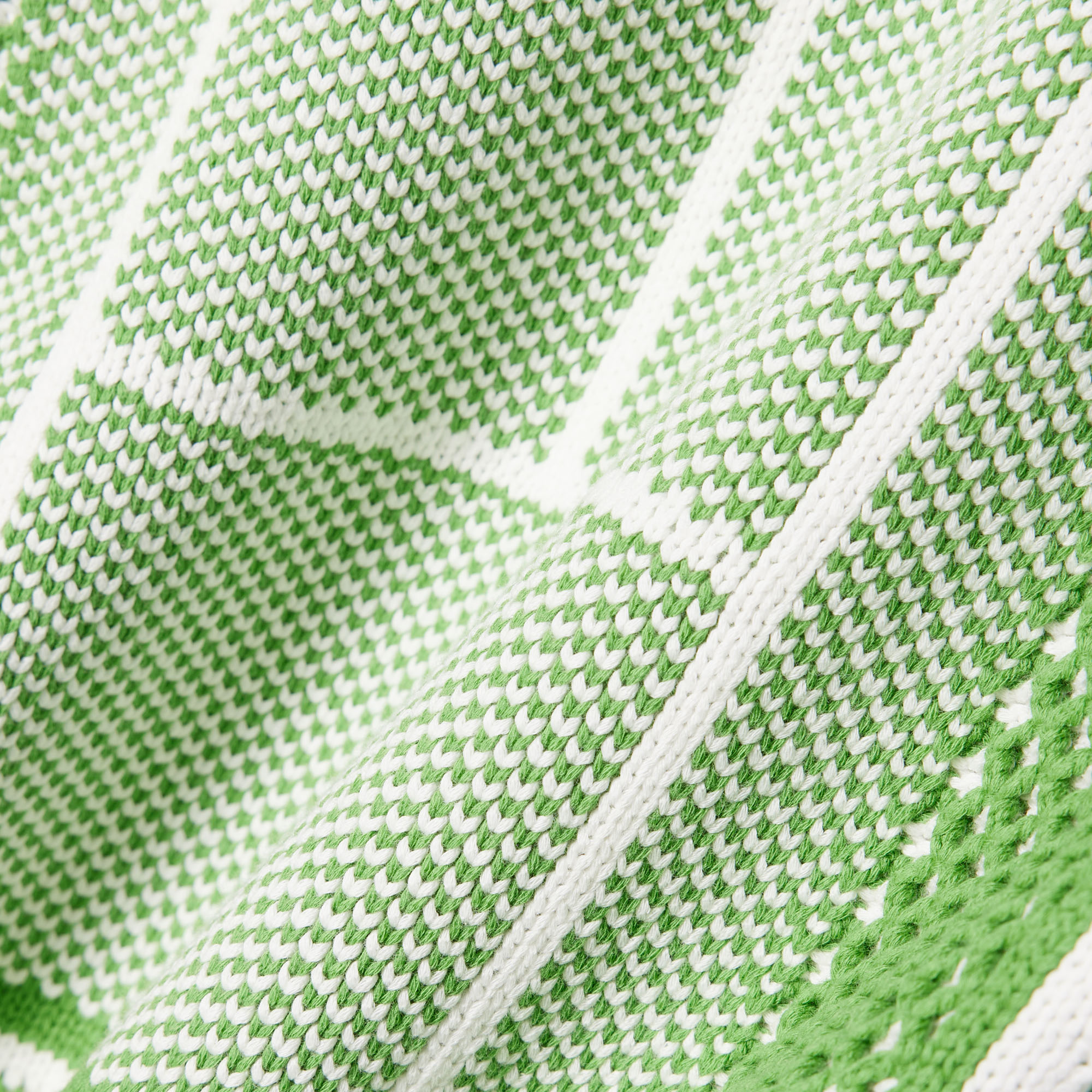 Lacoste Kadın Regular Fit Bisiklet Yaka Desenli Yeşil Kazak görsel 6