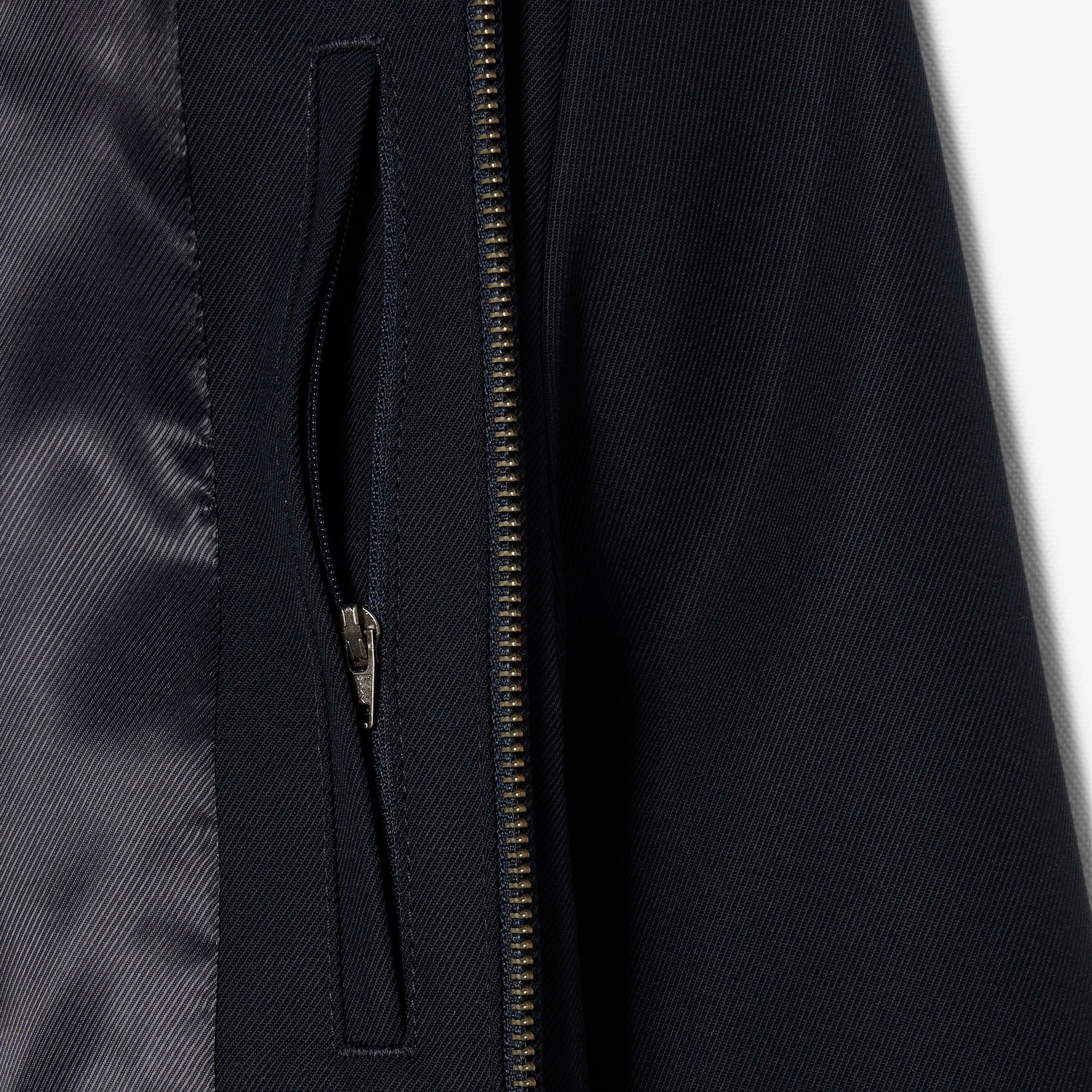 Erkek Fermuarlı Lacivert Ceket