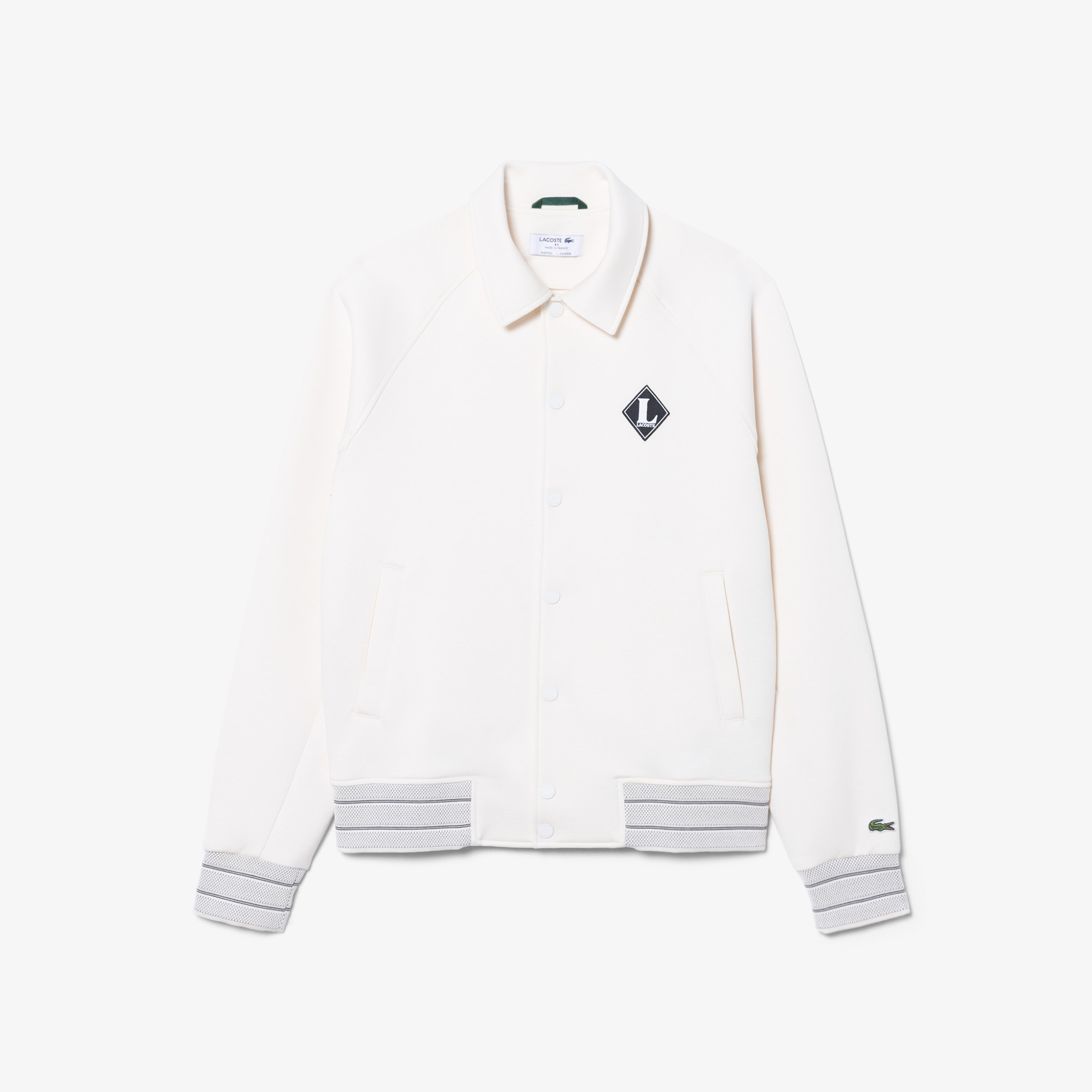 Erkek Classic Fit Krem Bomber Ceket
