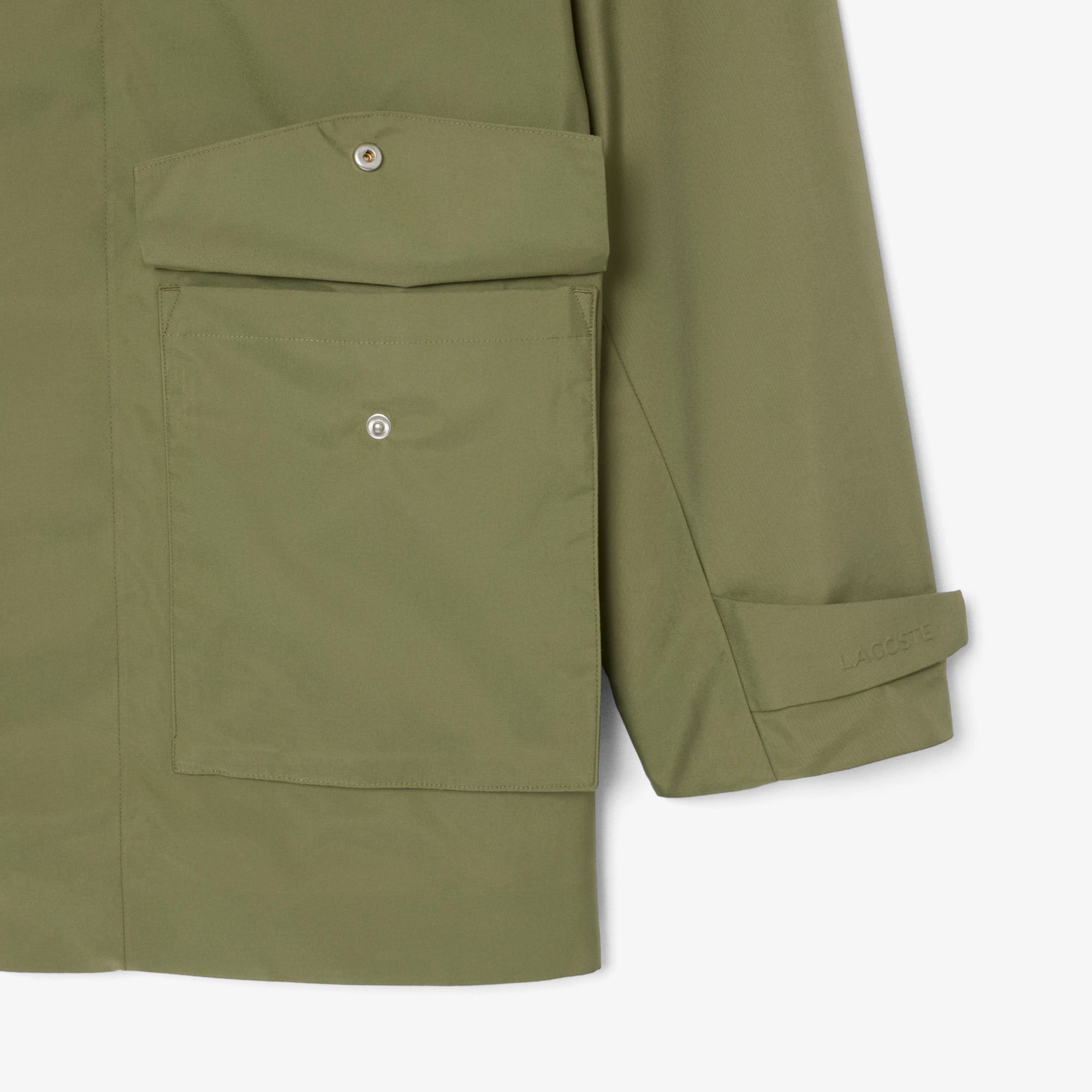 Lacoste Erkek Dik Yaka Yeşil Ceket görsel 6