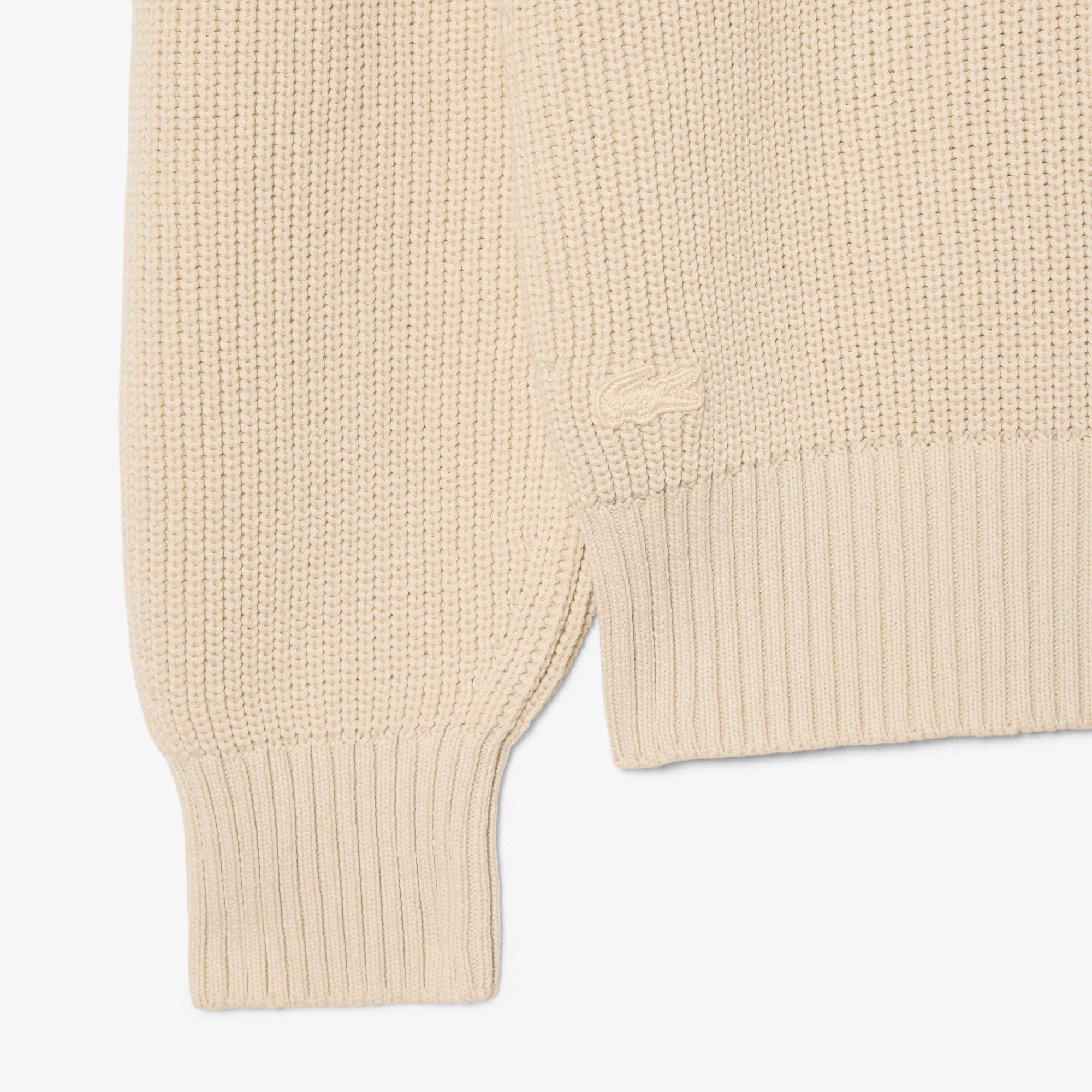 Lacoste Erkek Relaxed Fit Polo Yaka Bej Kazak görsel 6