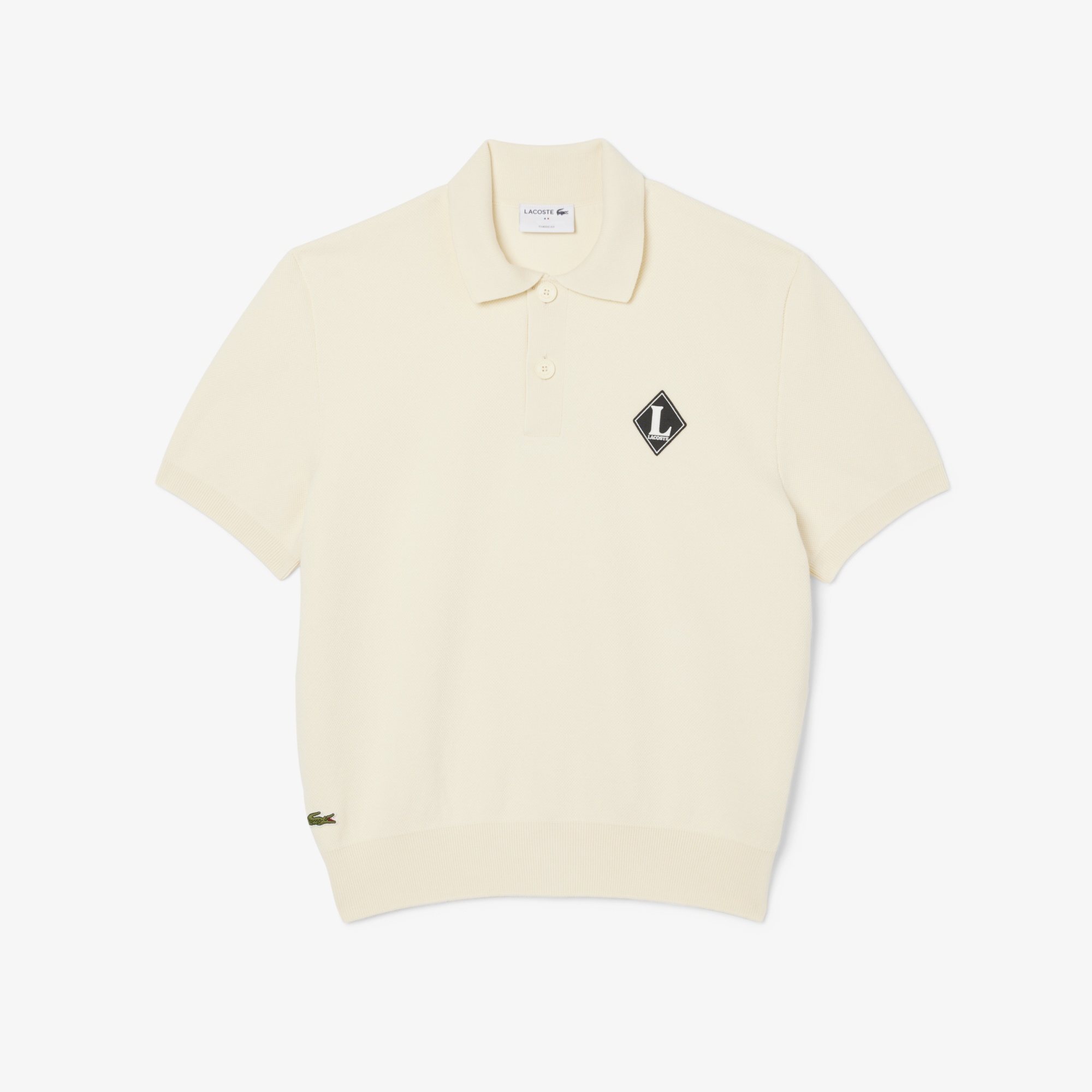 Erkek Classic Fit Kısa Kollu Polo Yaka Krem Triko