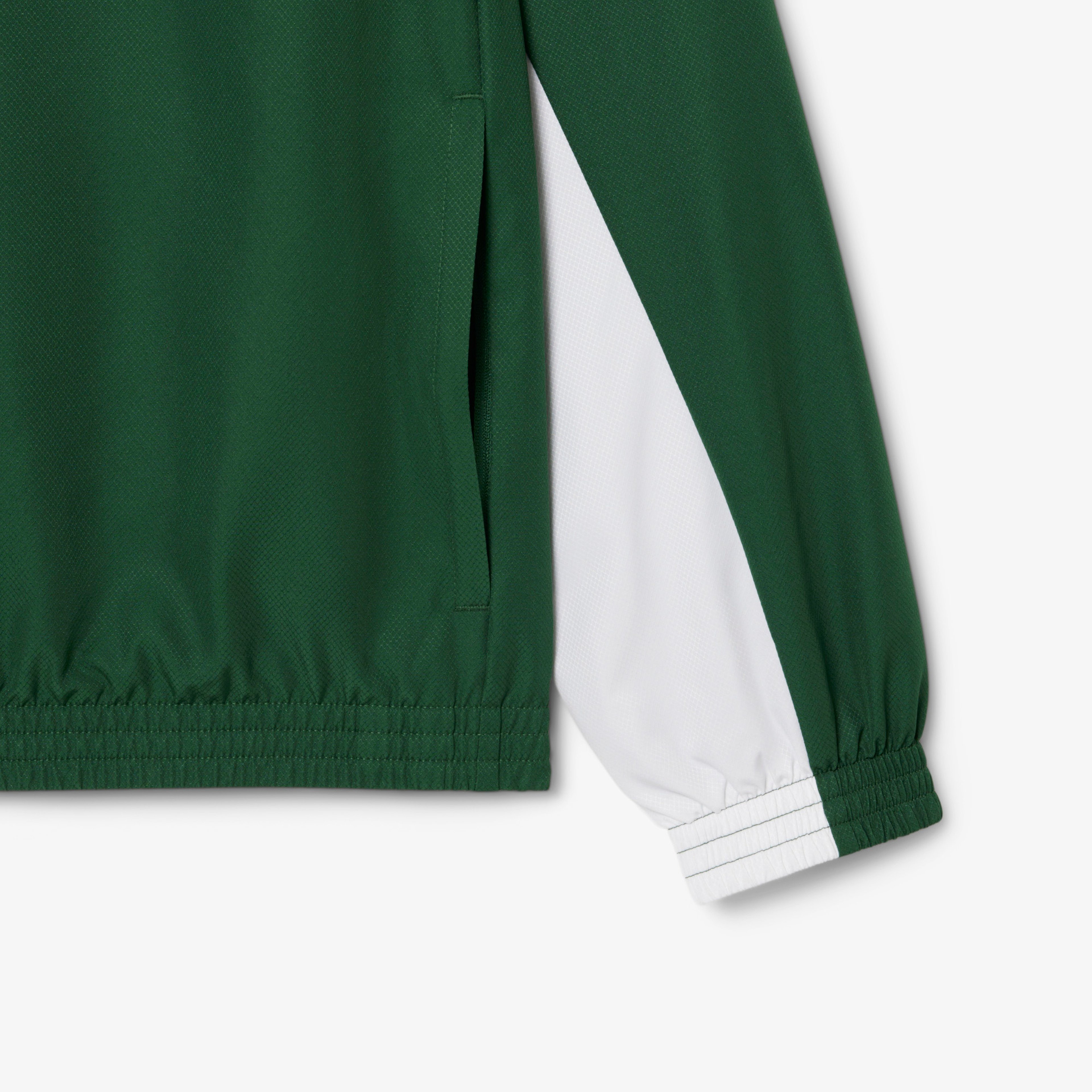 Erkek Regular Fit Kapüşonlu Renk Bloklu Yeşil Ceket