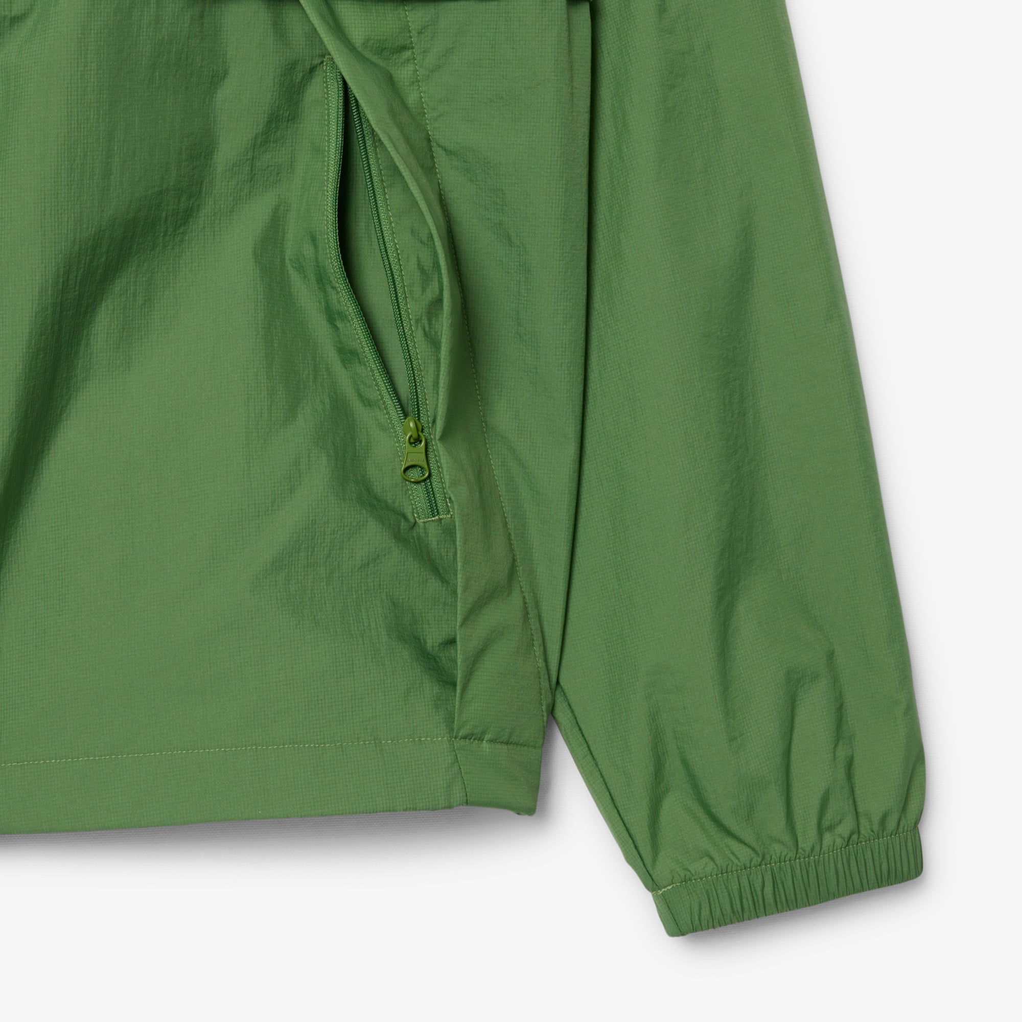 Lacoste Erkek Kapüşonlu Yeşil Yağmurluk görsel 6