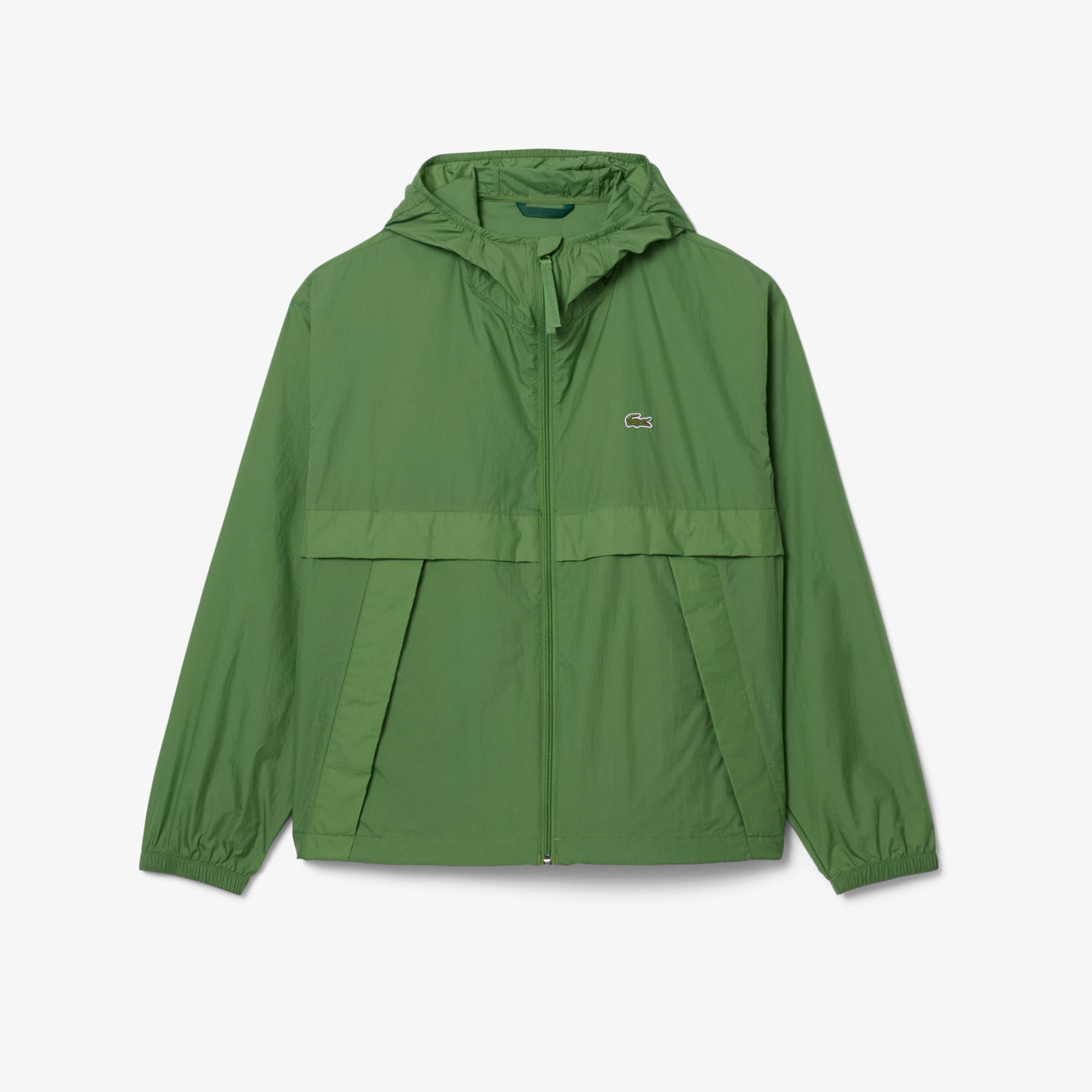 Lacoste Erkek Kapüşonlu Yeşil Yağmurluk görsel 4