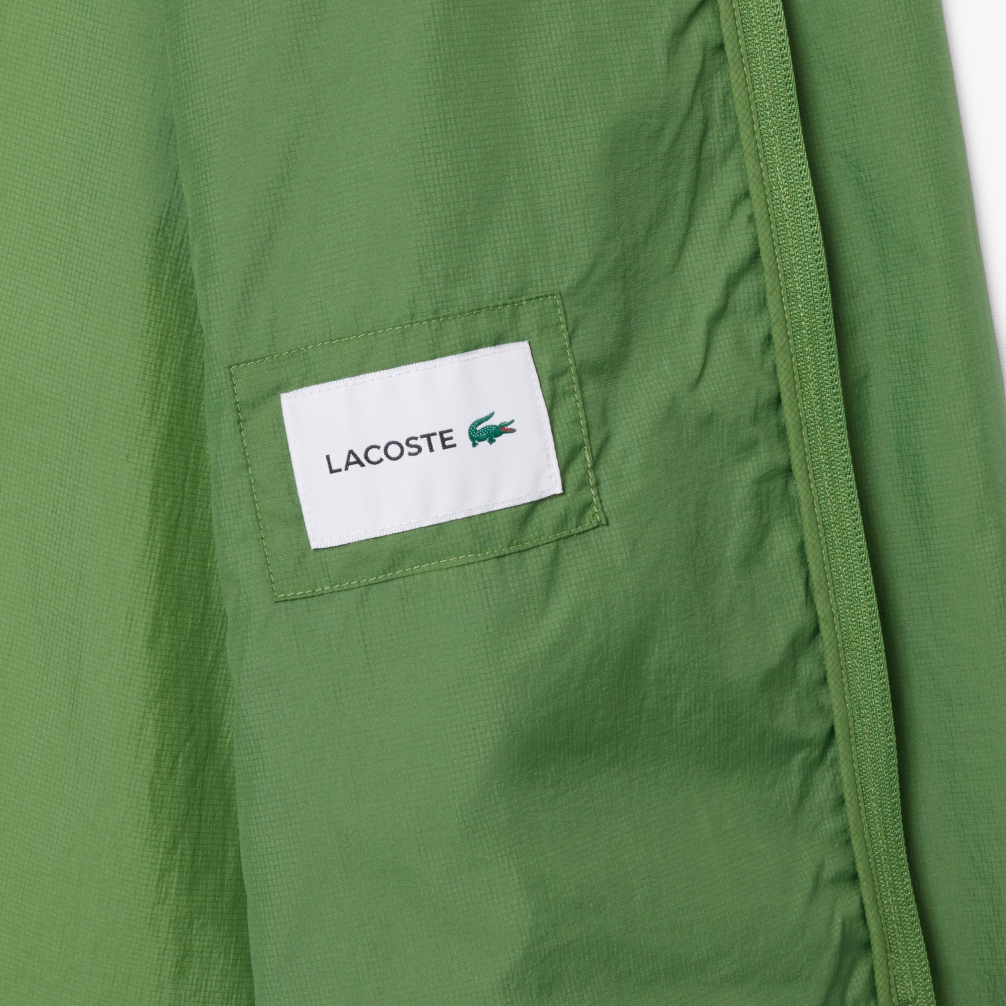 Lacoste Erkek Kapüşonlu Yeşil Yağmurluk görsel 7