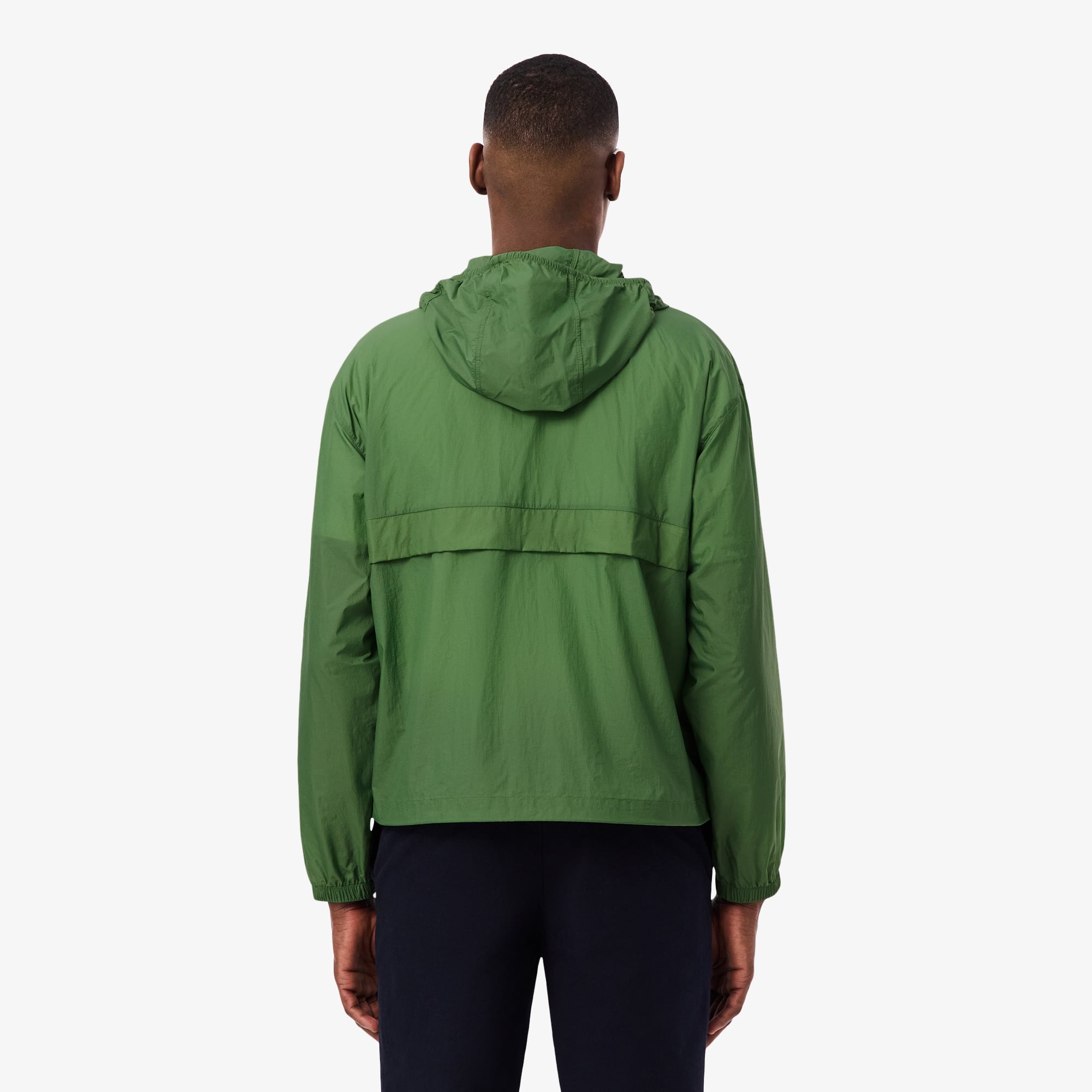 Lacoste Erkek Kapüşonlu Yeşil Yağmurluk görsel 3