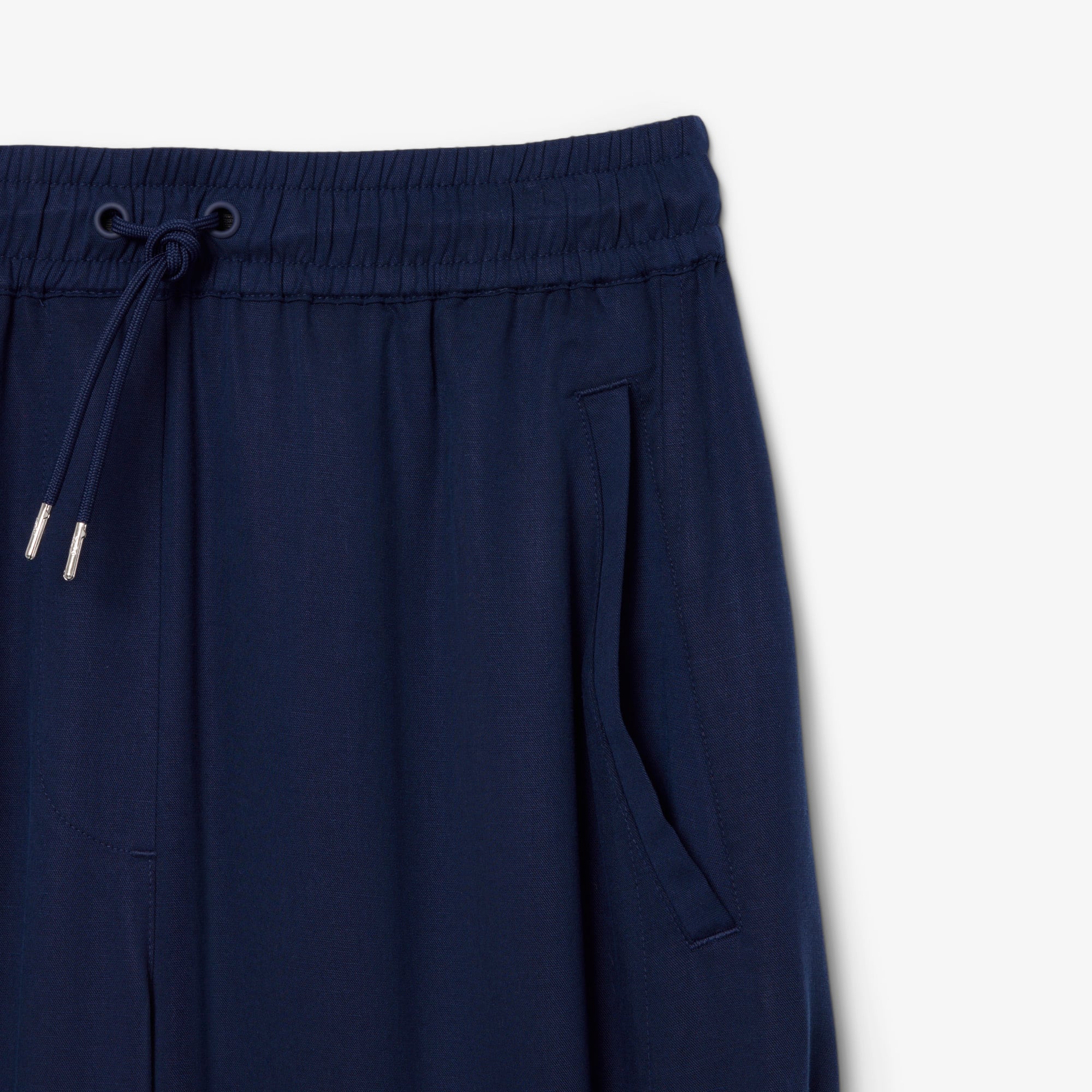 Lacoste Kadın Oversize Fit Lacivert Pantolon görsel 5