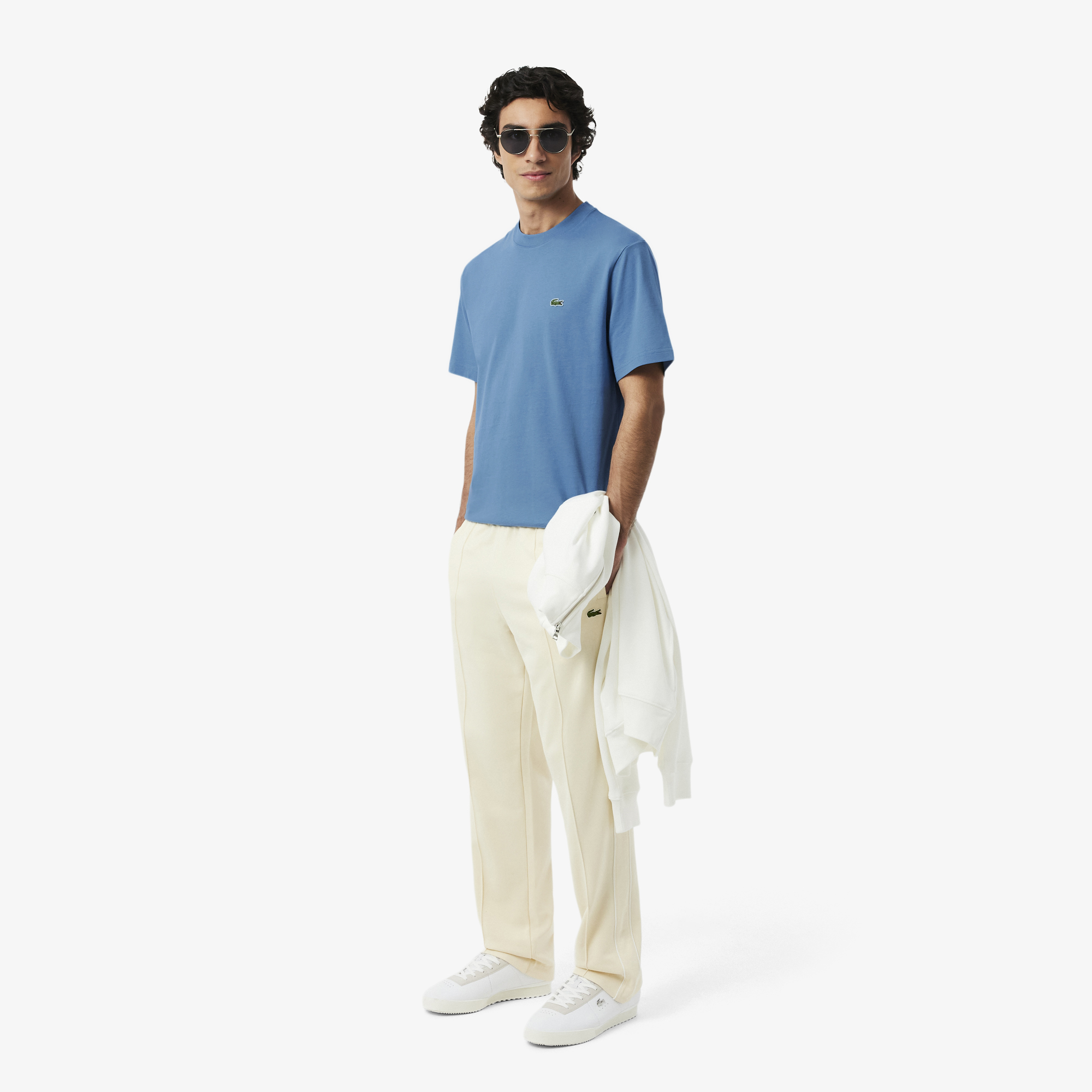 Erkek Classic Fit Bisiklet Yaka Mavi T-Shirt TH7318.JBK | Lacoste