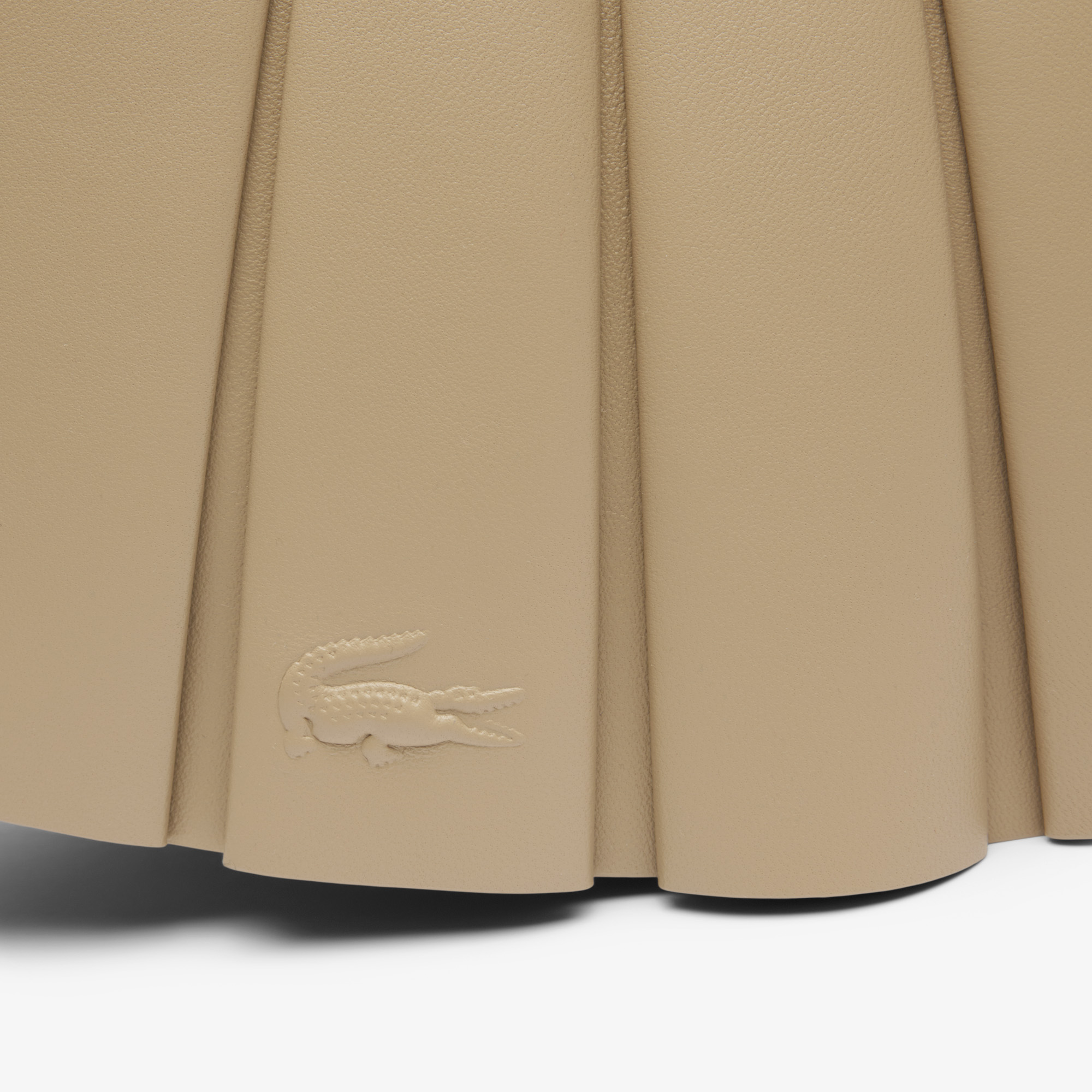 Lacoste Small Lenglen Kadın Deri Bej Omuz Çantası görsel 5