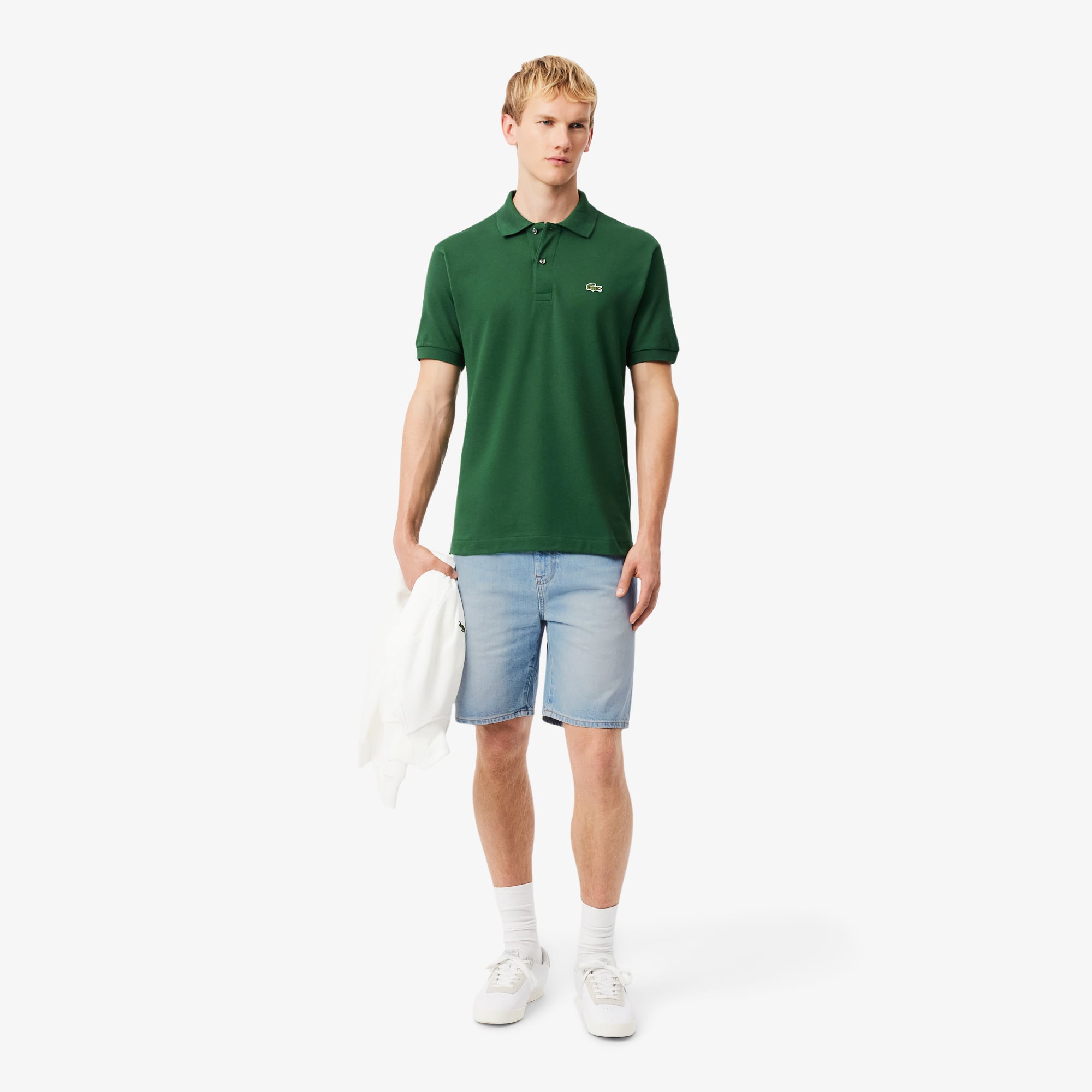 Lacoste Erkek Straight Fit Denim Mavi Bermuda Şort