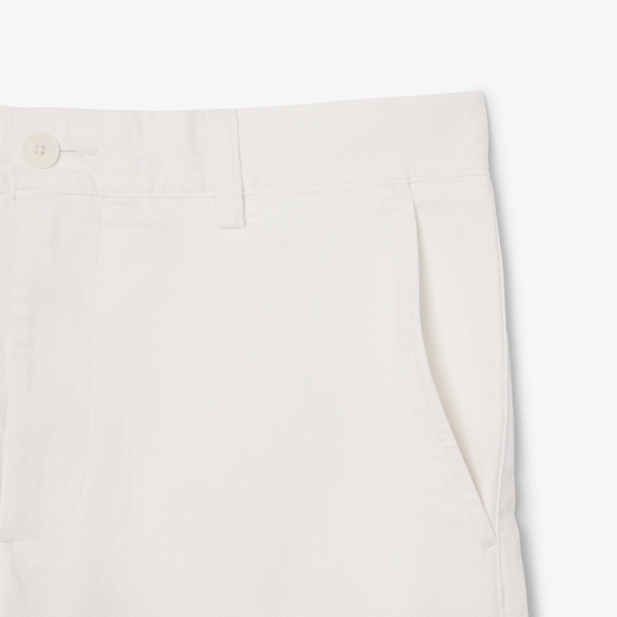 Erkek Slim Fit Beyaz Bermuda Şort