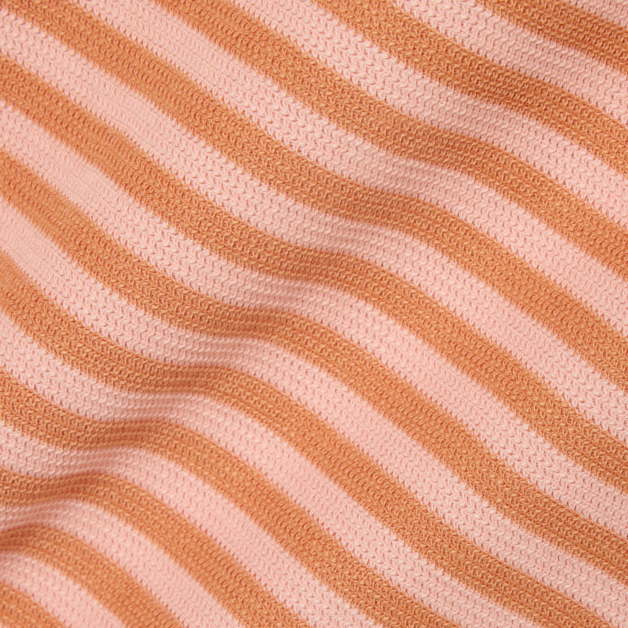 Erkek Classic Fit Bisiklet Yaka Çizgili Turuncu T-Shirt