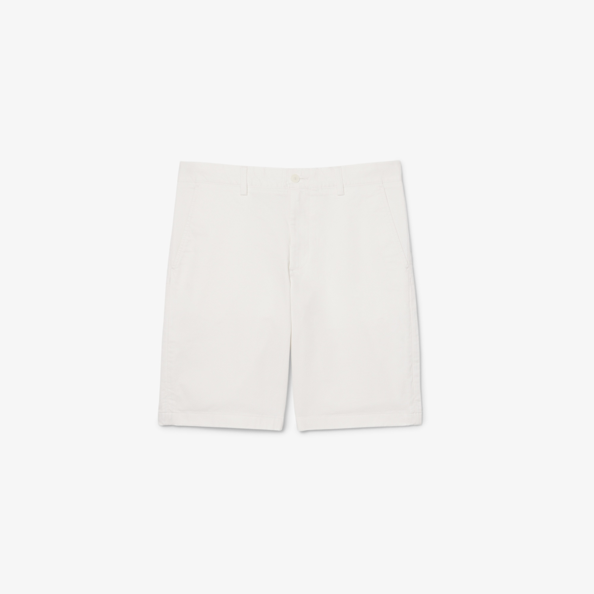 Erkek Slim Fit Beyaz Bermuda Şort