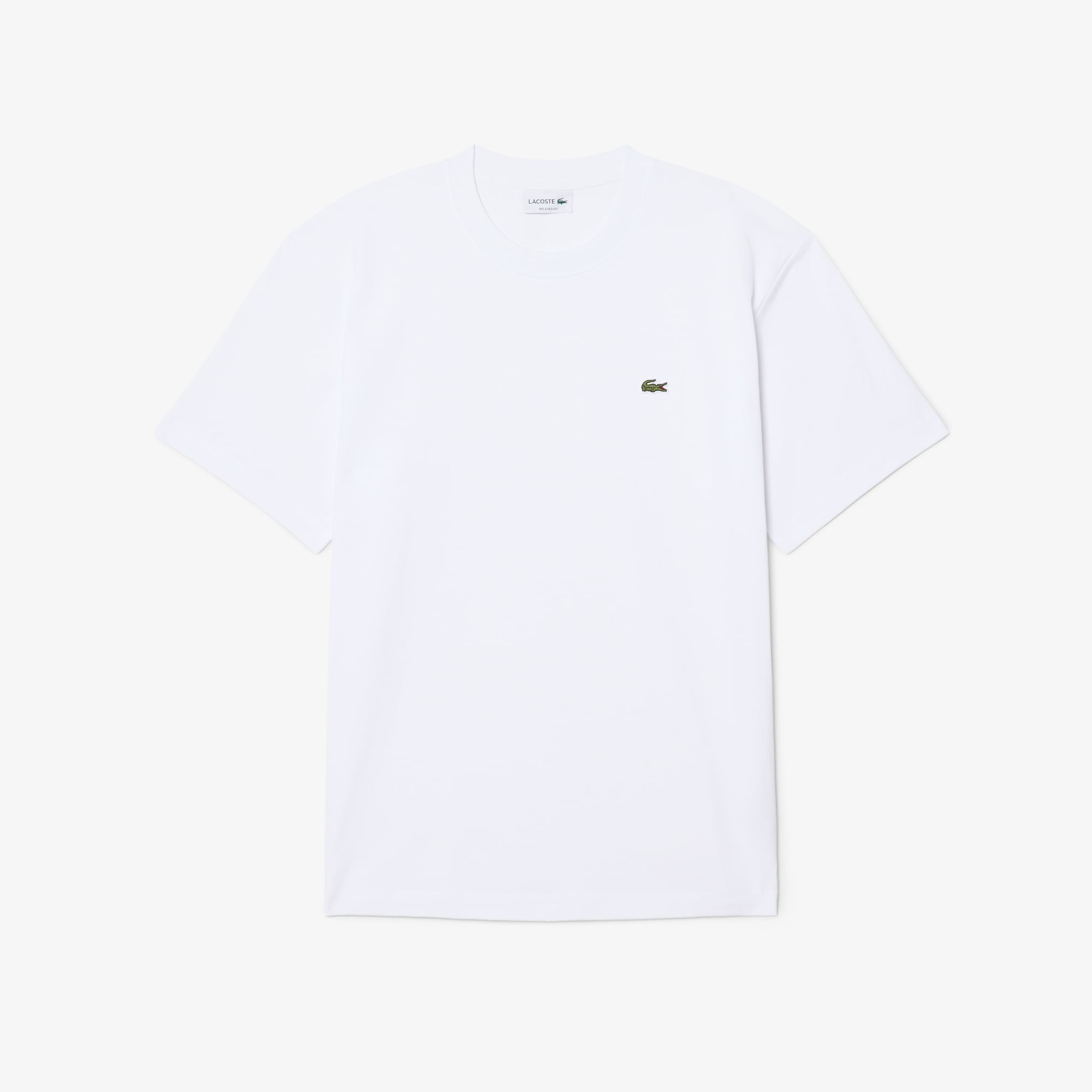 Lacoste Erkek Relaxed Fit Bisiklet Yaka Beyaz T-Shirt görsel 4