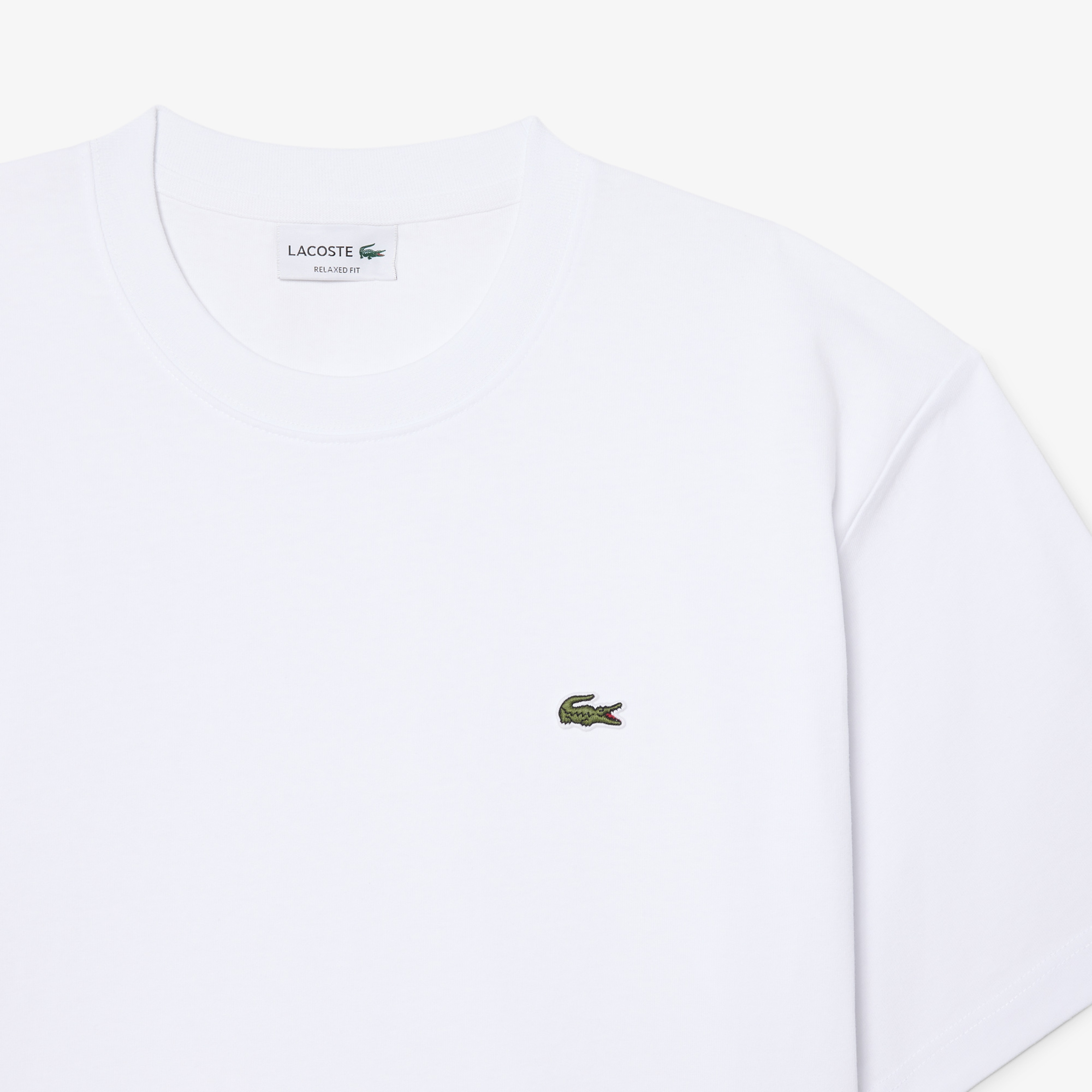 Erkek Relaxed Fit Bisiklet Yaka Beyaz T-Shirt