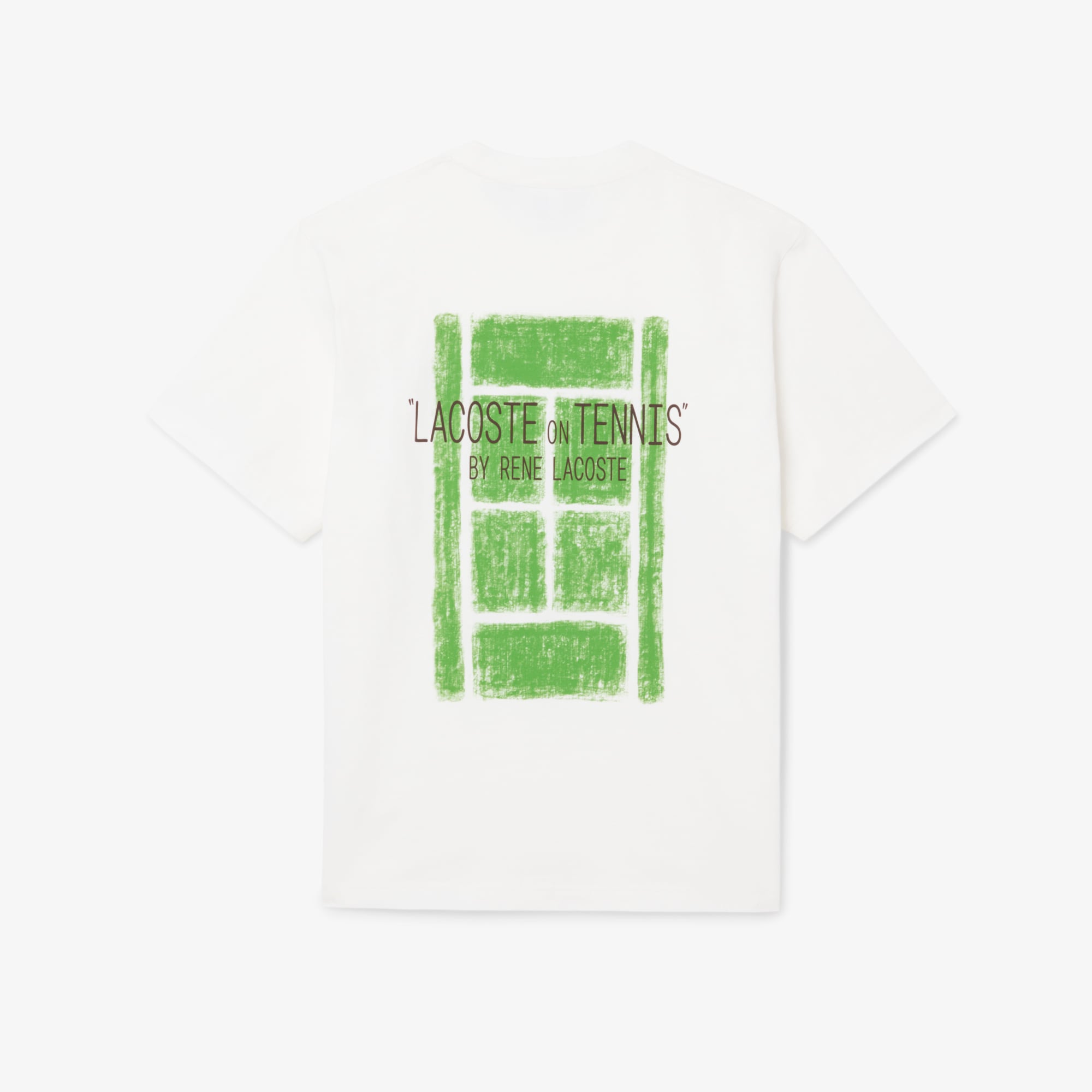 Lacoste Erkek Classic Fit Baskılı Beyaz T-Shirt görsel 4