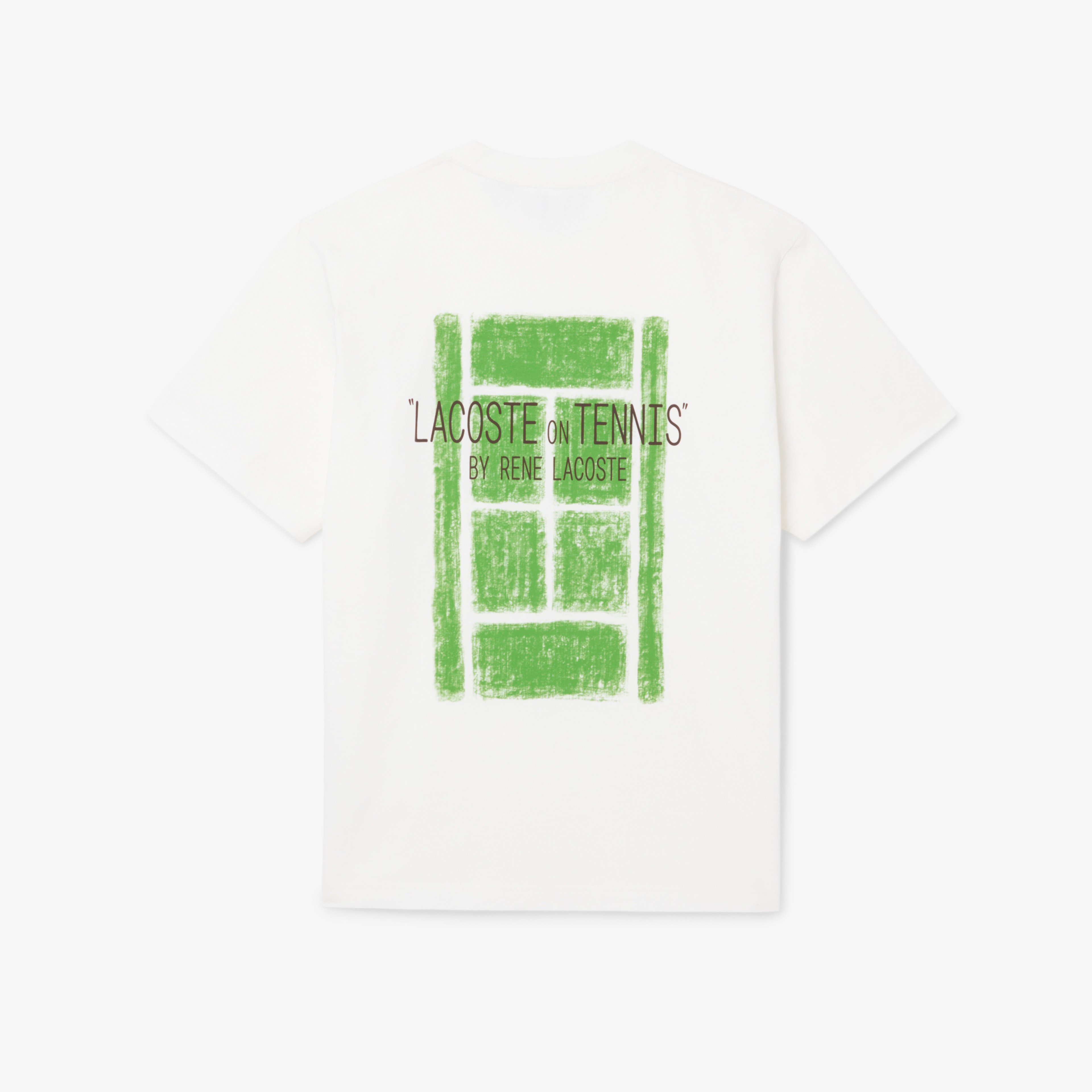 Erkek Classic Fit Baskılı Beyaz T-Shirt