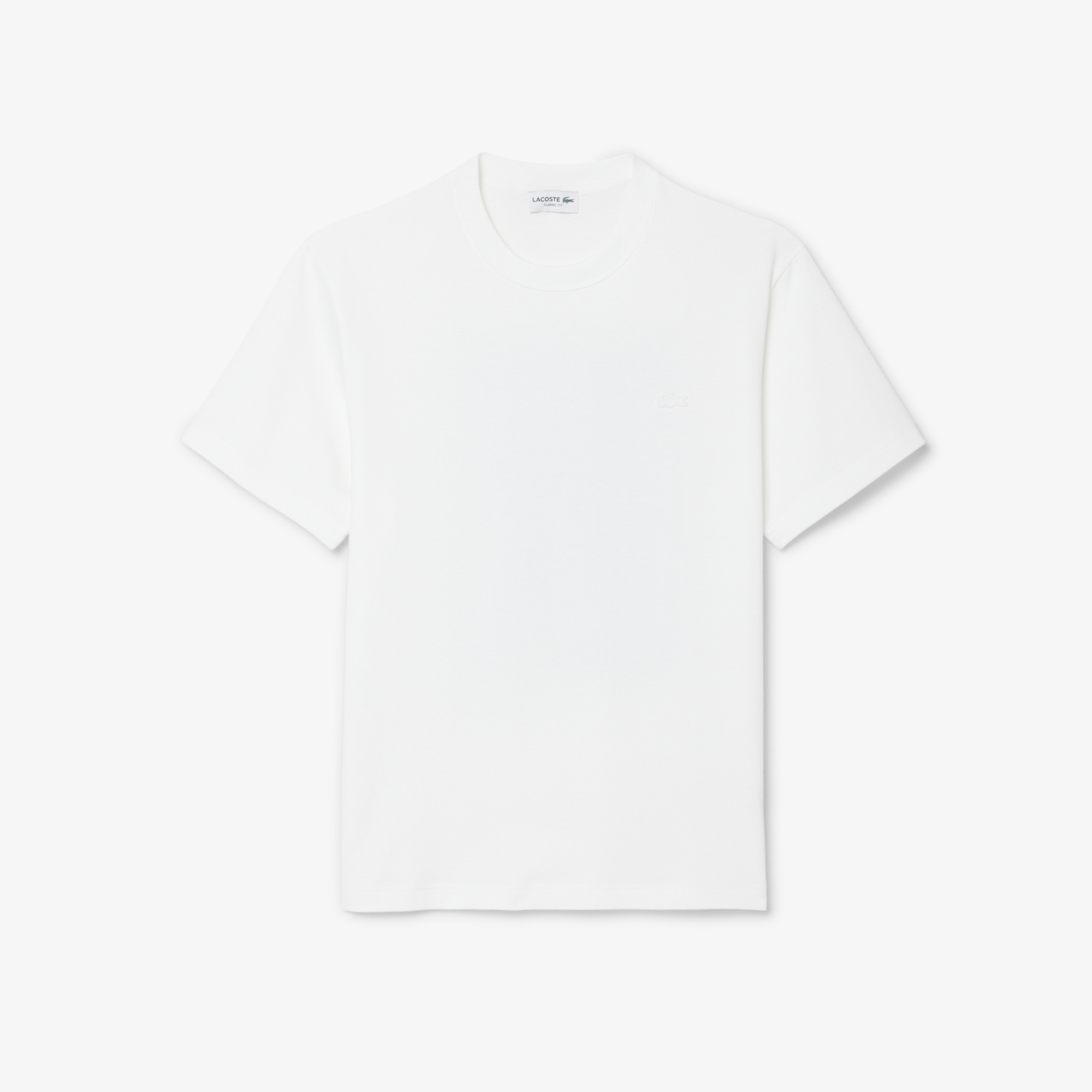 Erkek Classic Fit Bisiklet Yaka Baskılı Beyaz T-Shirt