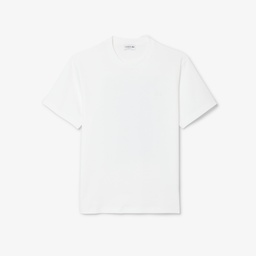 Erkek Classic Fit Bisiklet Yaka Baskılı Beyaz T-Shirt Beyaz