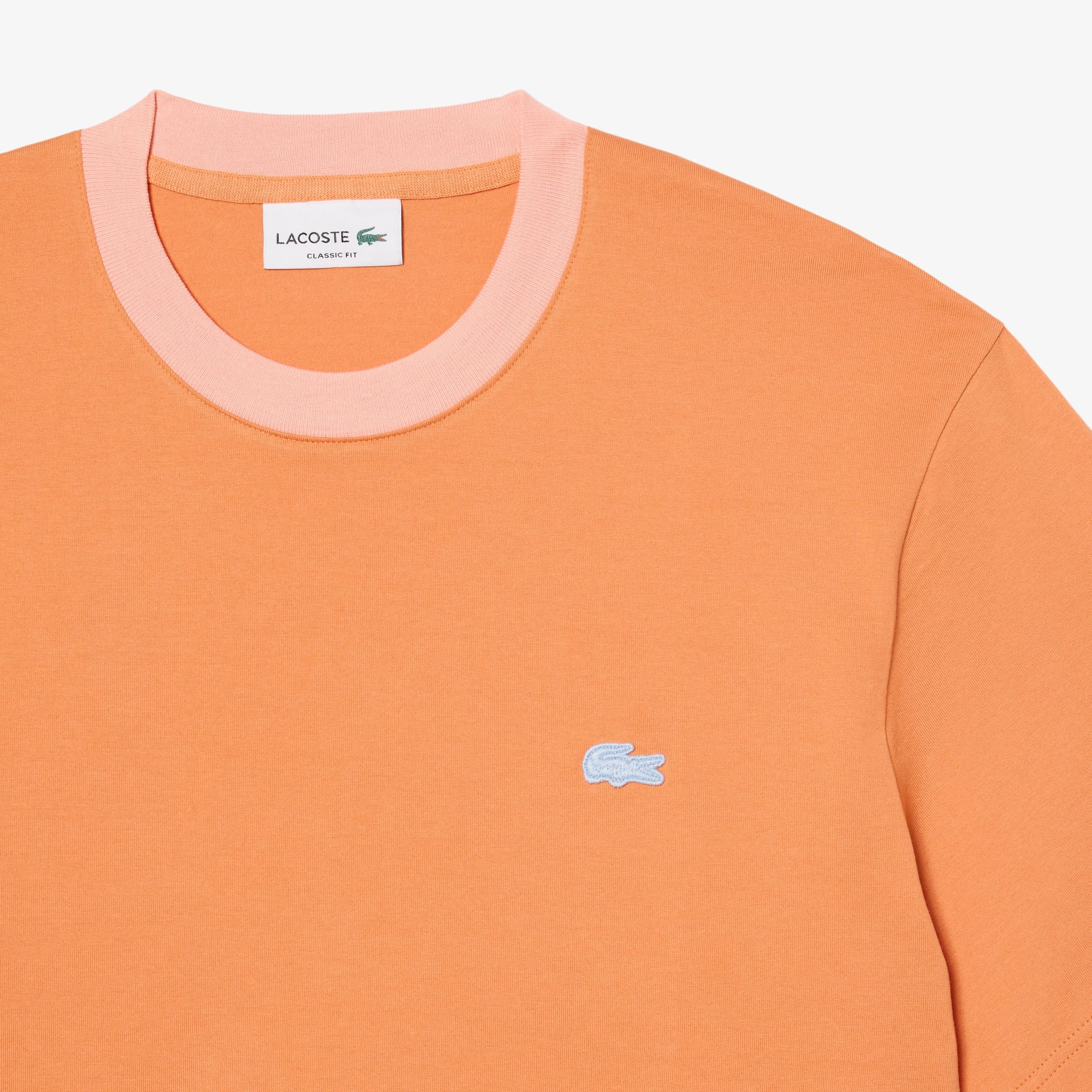 Lacoste Erkek Classic Fit Bisiklet Yaka Turuncu T-Shirt görsel 6