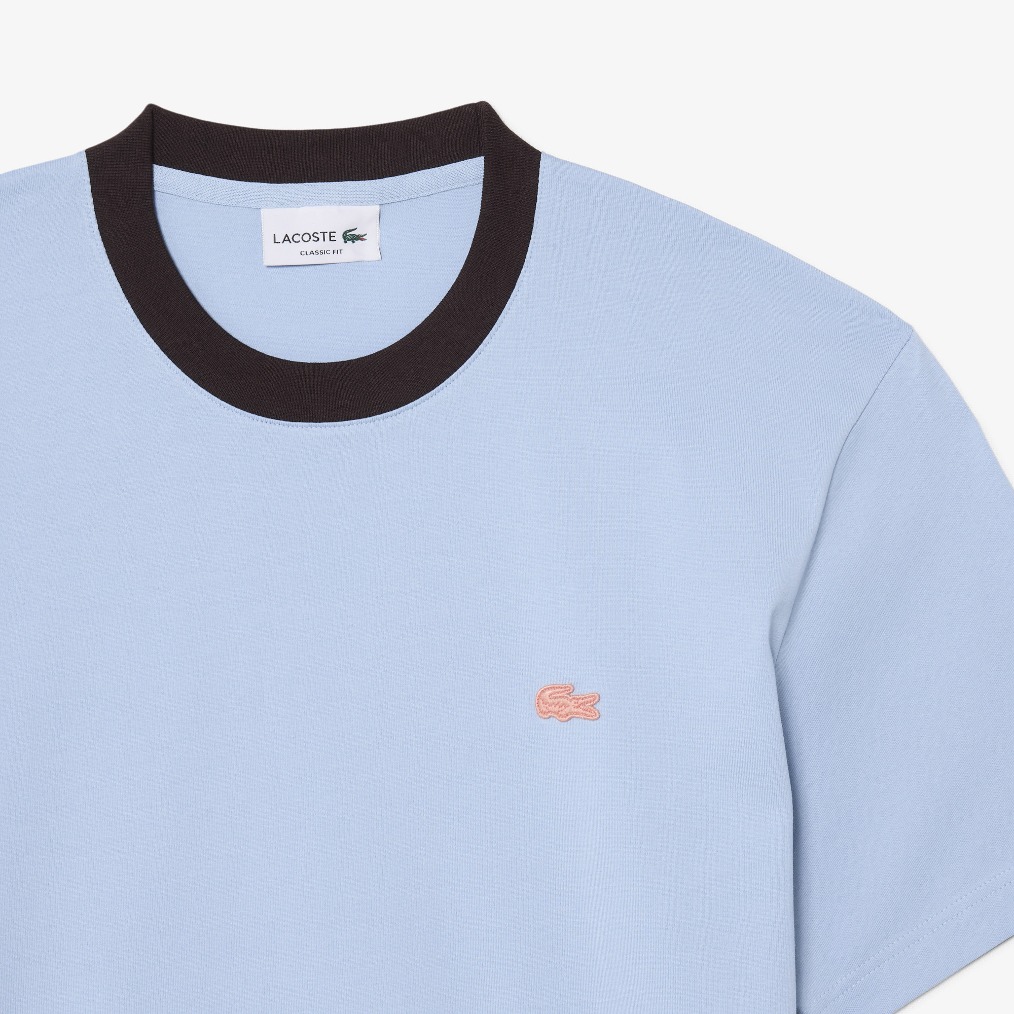 Lacoste Erkek Classic Fit Bisiklet Yaka Mavi T-Shirt görsel 6