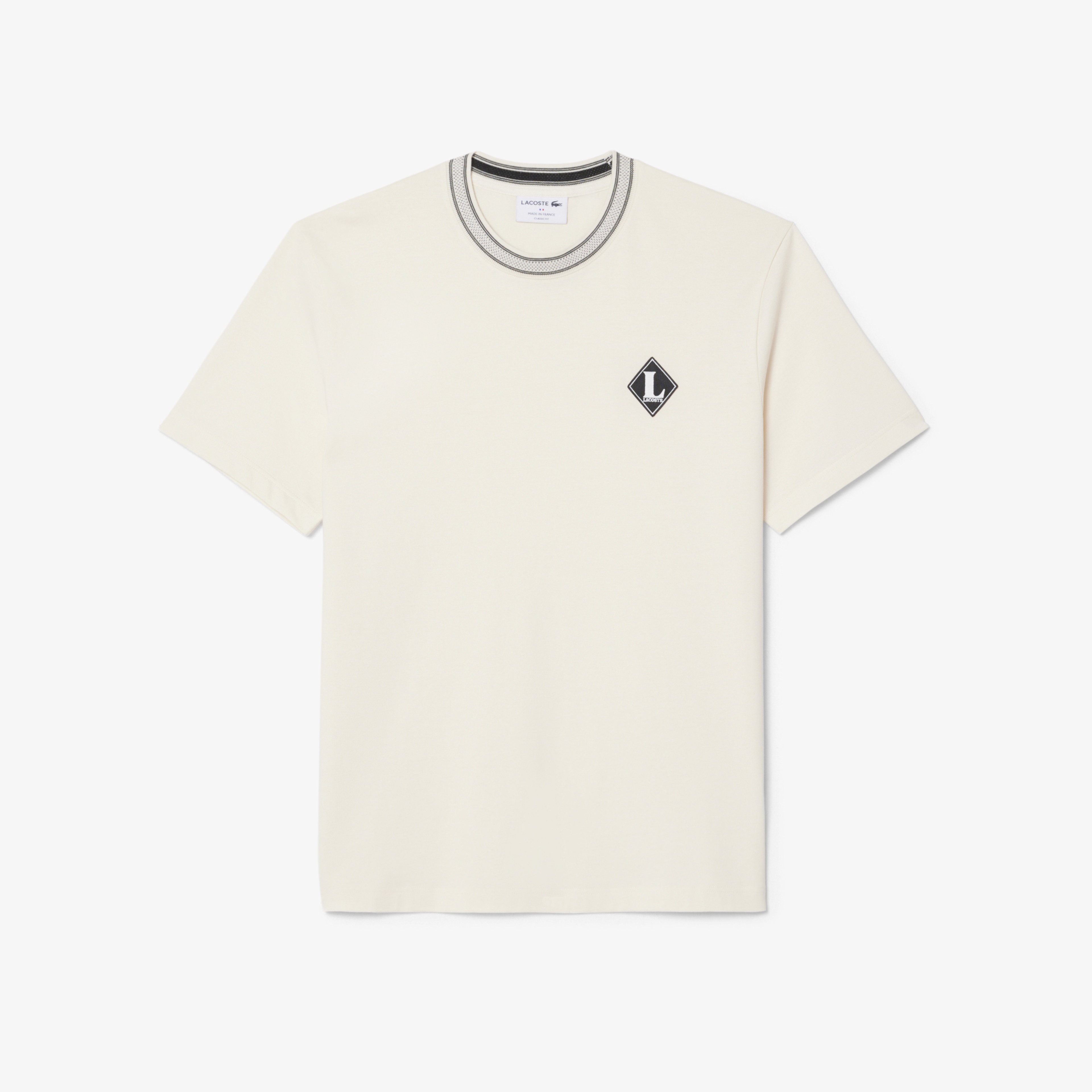 Erkek Classic Fit Bisiklet Yaka Krem T-Shirt Erkek Classic Fit Bisiklet Yaka Krem T-Shirt