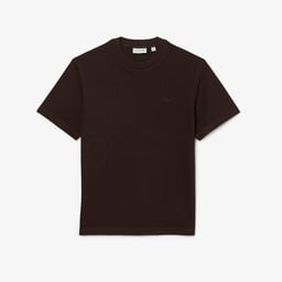 Erkek Classic Fit Bisiklet Yaka Kahverengi T-Shirt Kahverengi